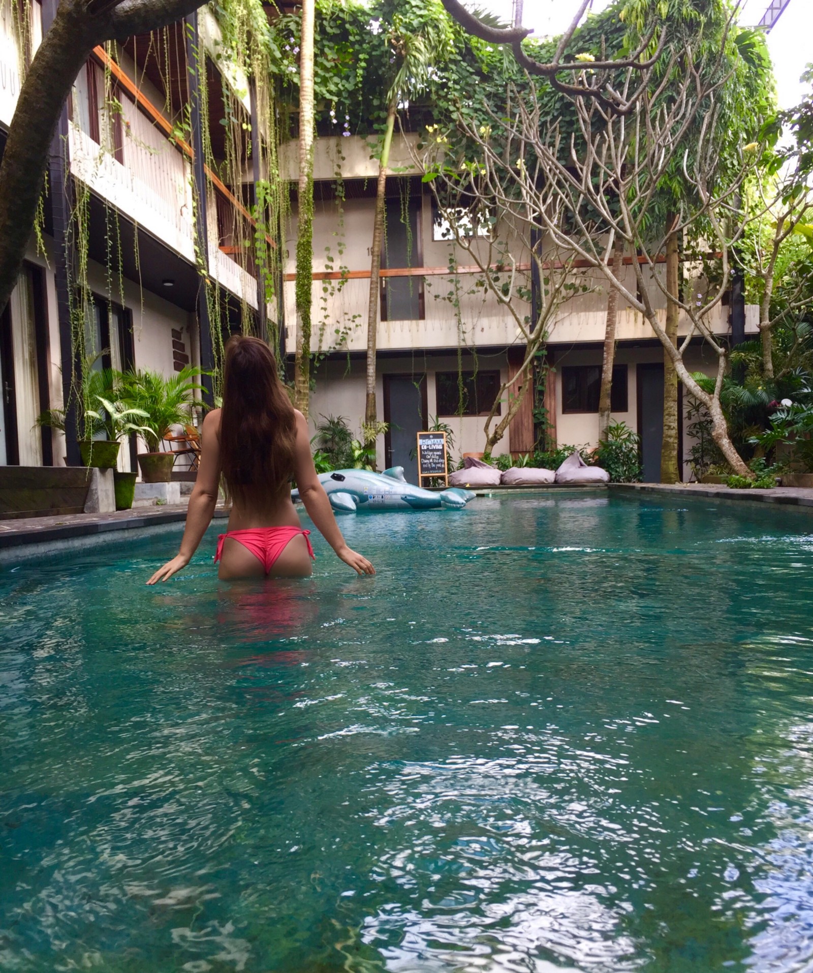 Putu Gets Naked The Hotel Pool In Bali Stacked Asian Show Girl