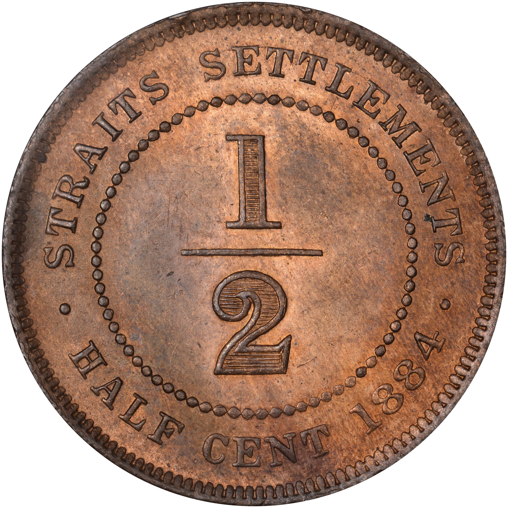 Straits Settlements 1/2 Cent KM 8a Prices & Values | NGC