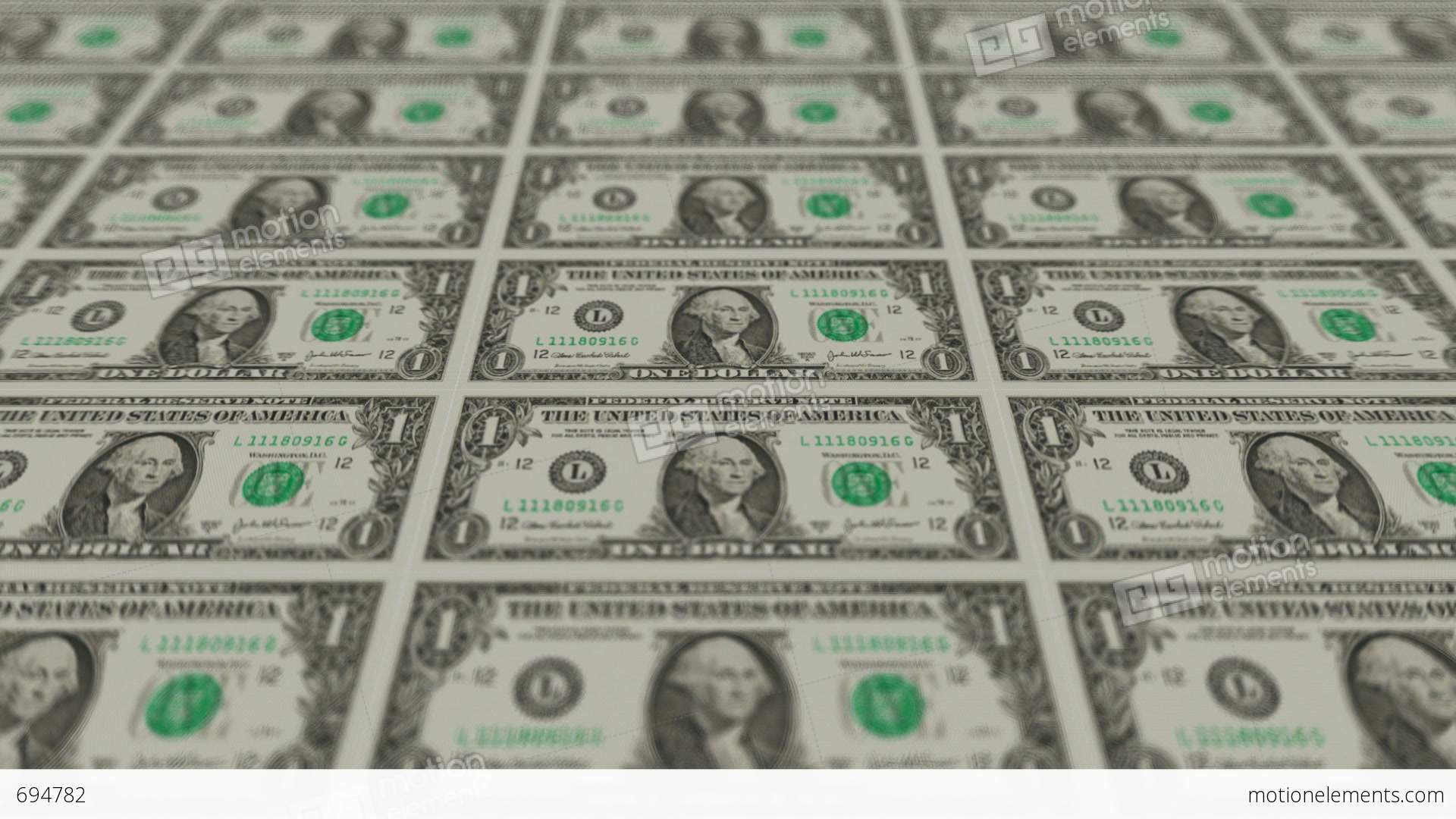 Printing Money Animation,1 Dollar Bills Stock Animation | 694782