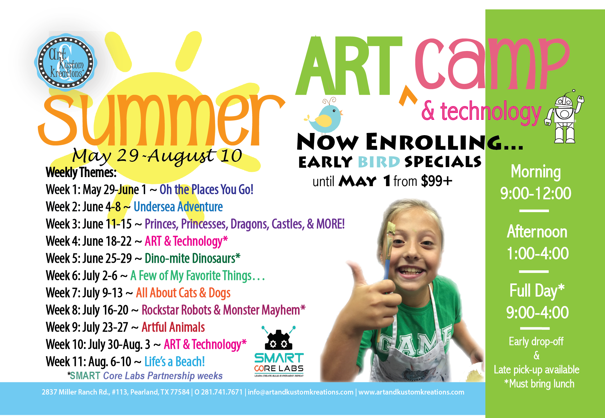 Summer ART CAMP Week 6: July 2-6 ~ A Few of My Favorite Things ...