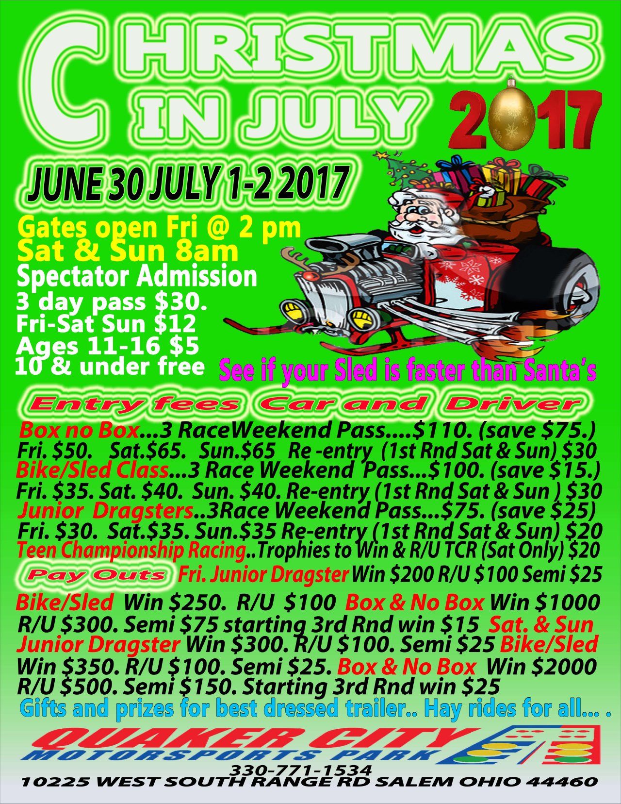 2017 CHRISTMAS IN JULY: JUNE 30, JULY 1, JULY 2 - Quaker City ...