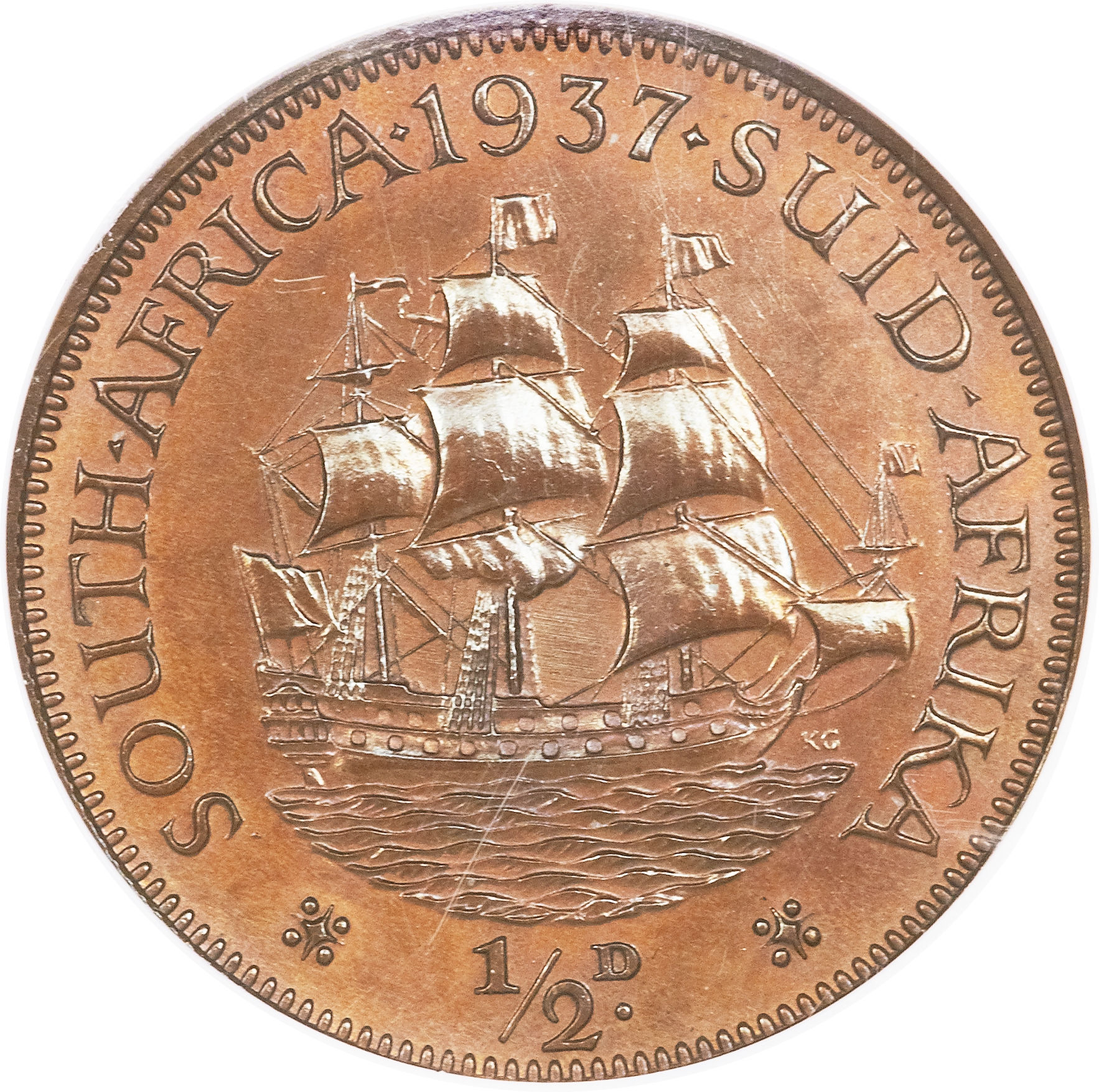 ½ Penny - George VI - South Africa – Numista