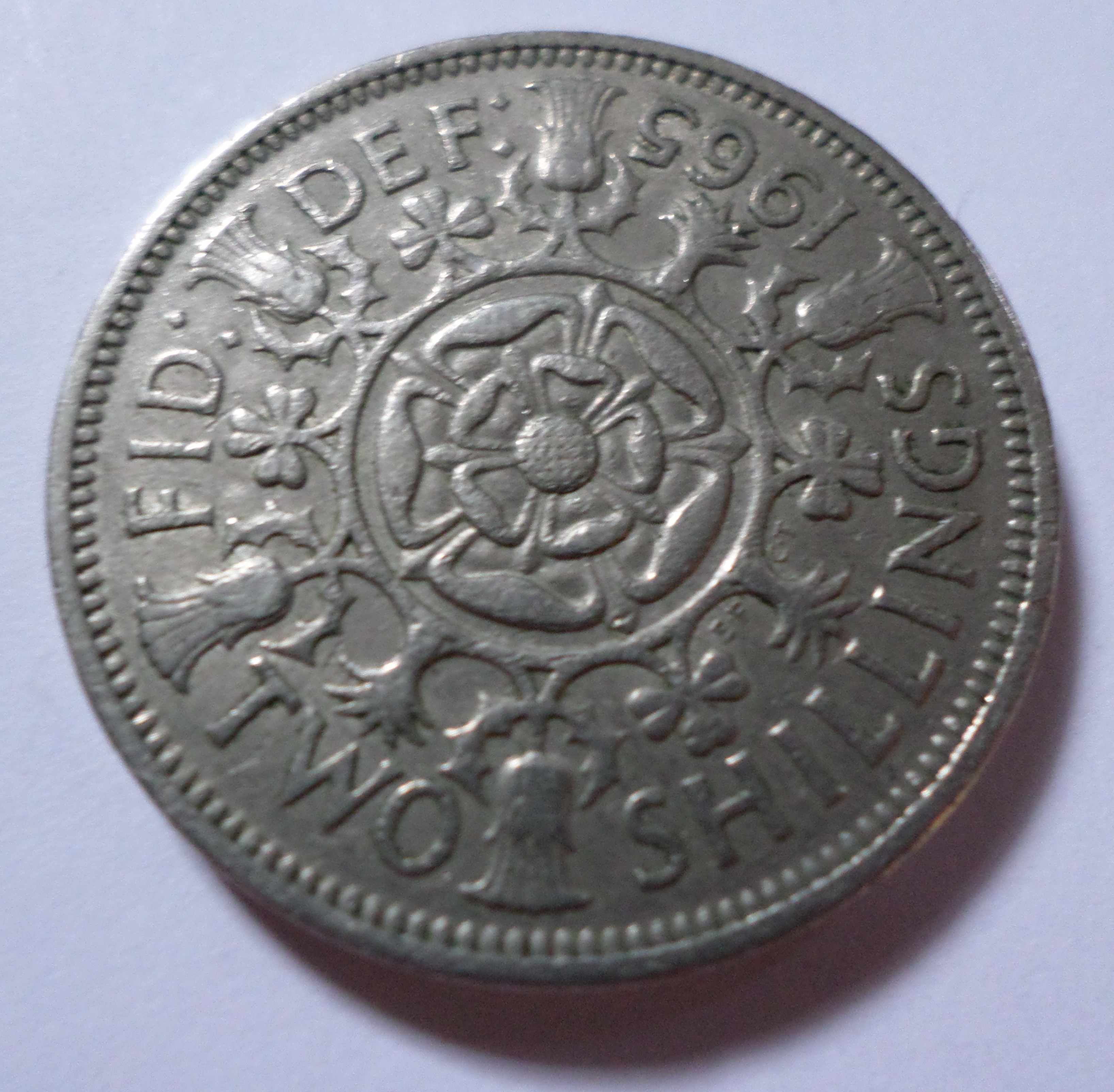 1965 two shillings coin photo