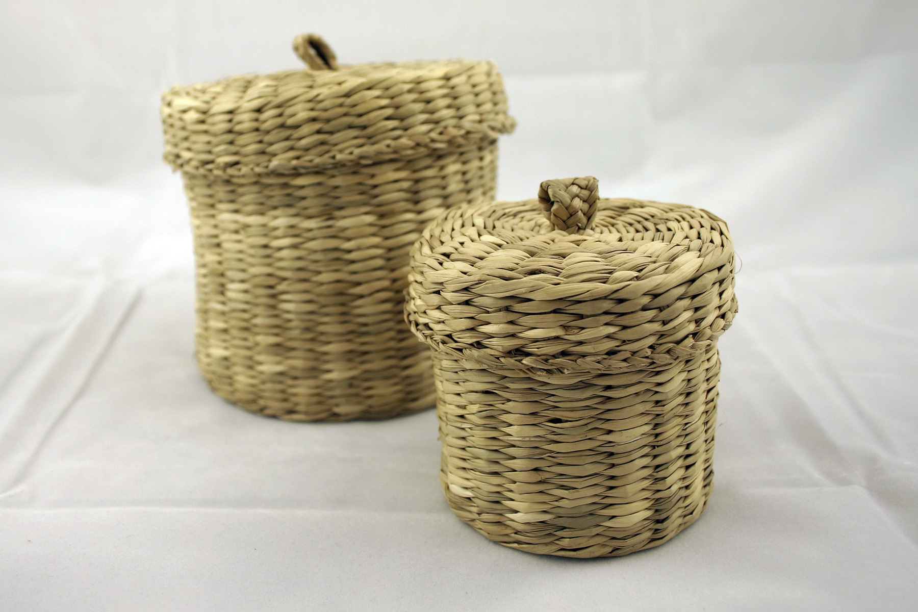 2 weaved baskets photo