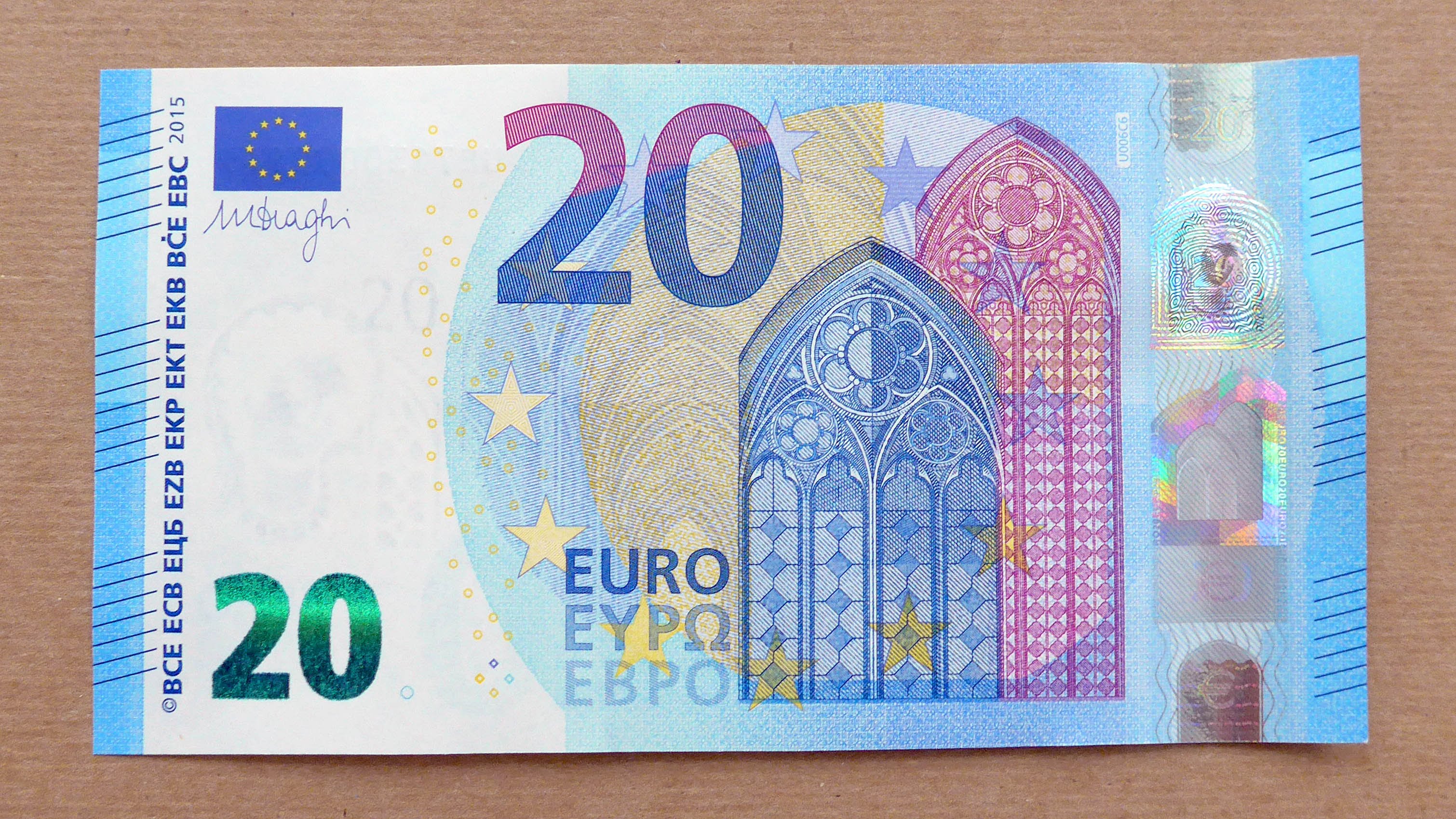New 20 Euro Banknote (Twenty Euro / 2015) Obverse & Reverse - YouTube