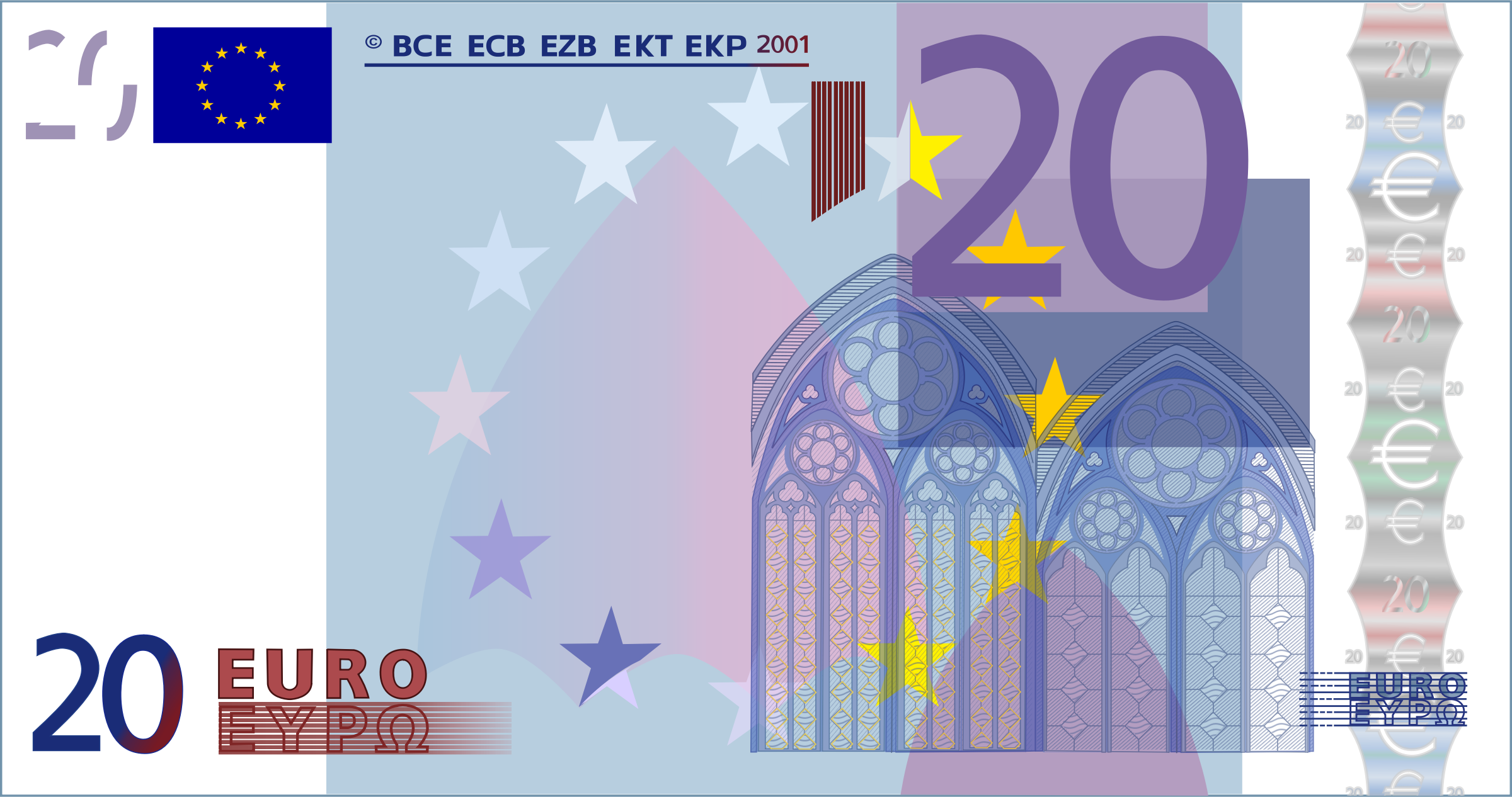 Clipart - 20 Euro Note