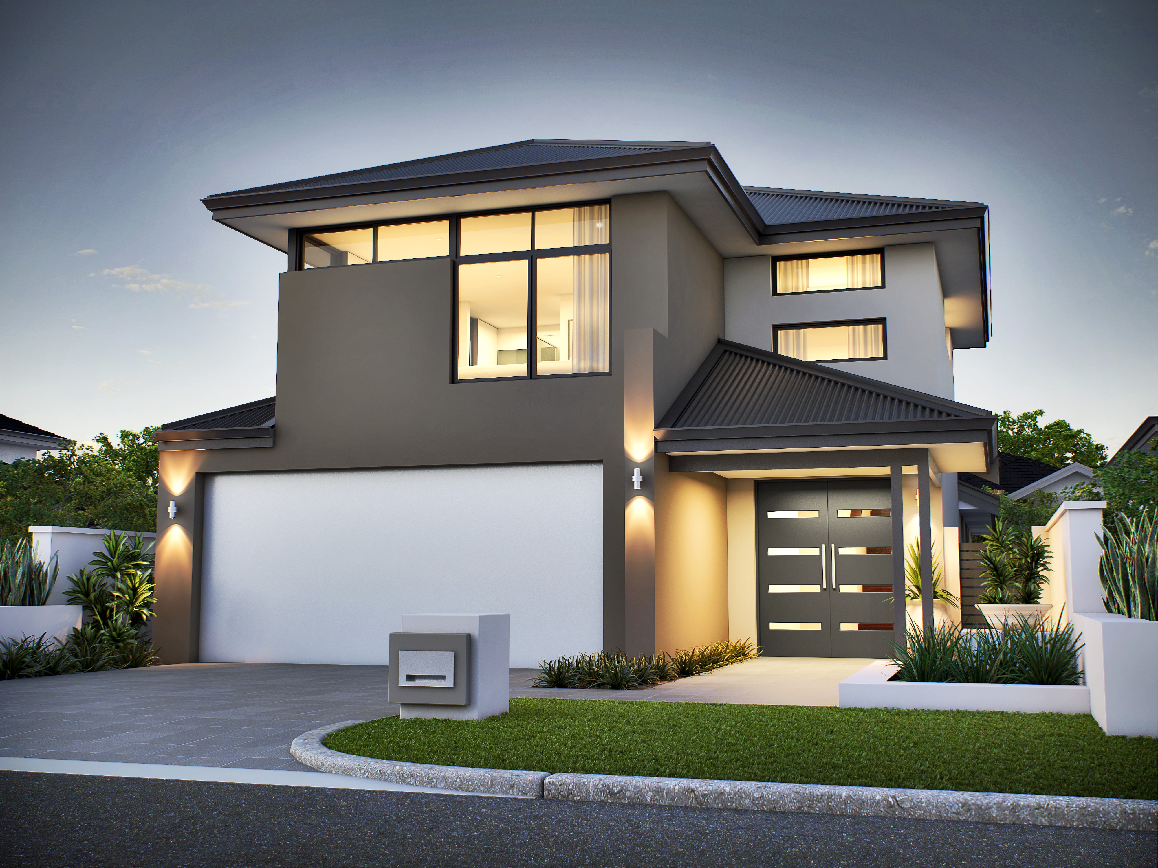 Narrow Lot Homes Two Storey Small - Building Plans Online | #52091