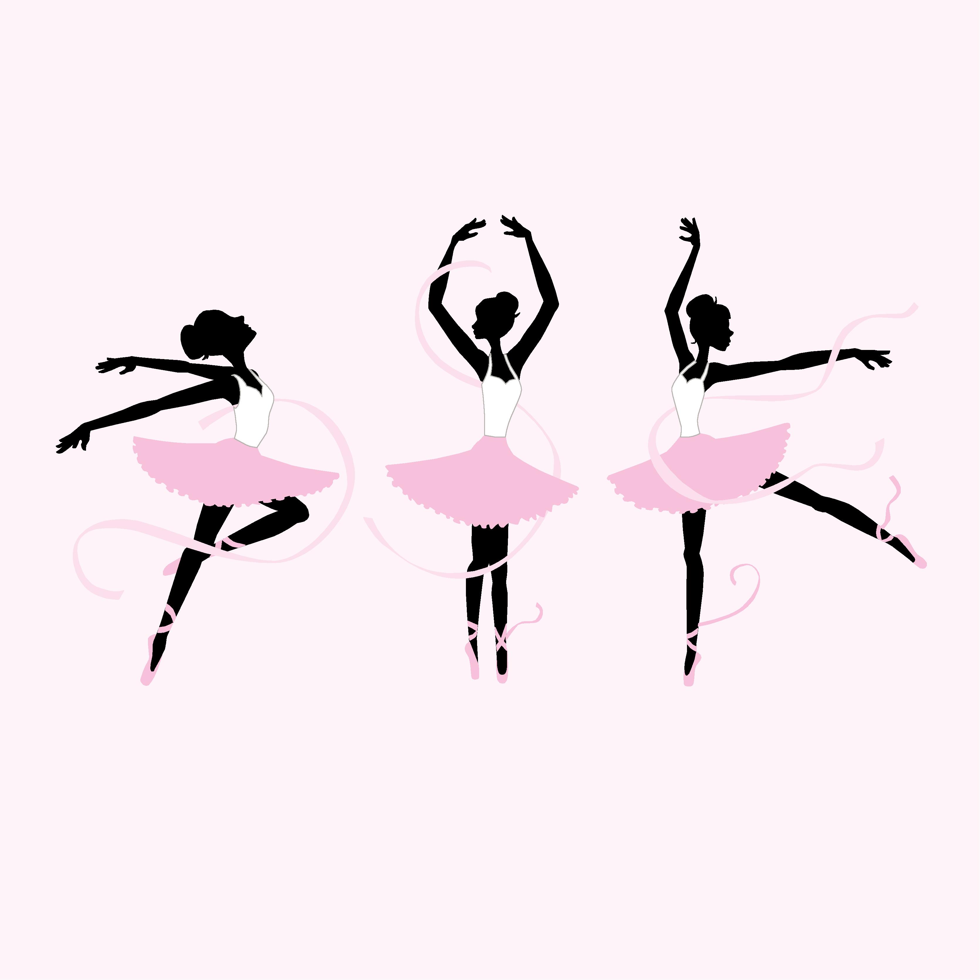 3 Ballerinas Wall Mural