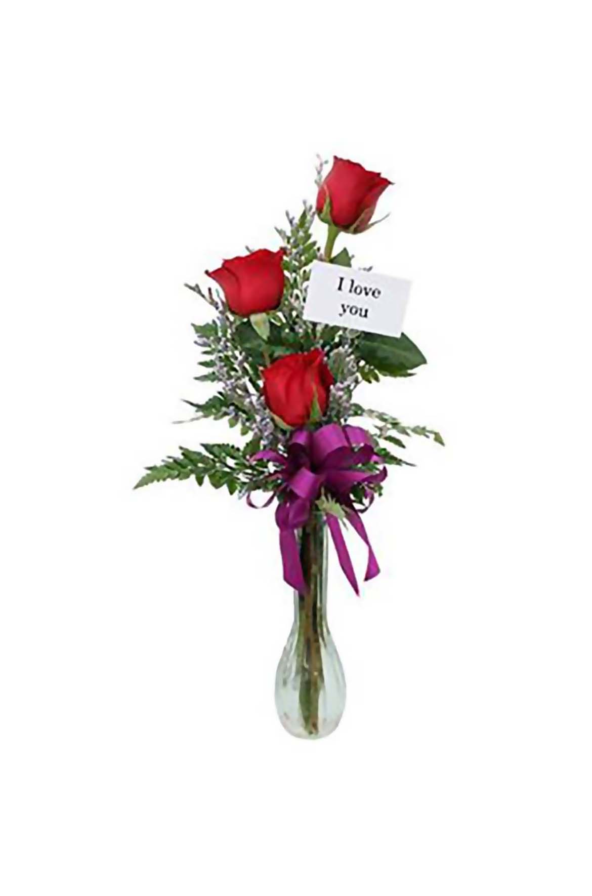 3 Red Roses Vase | Manila Florist