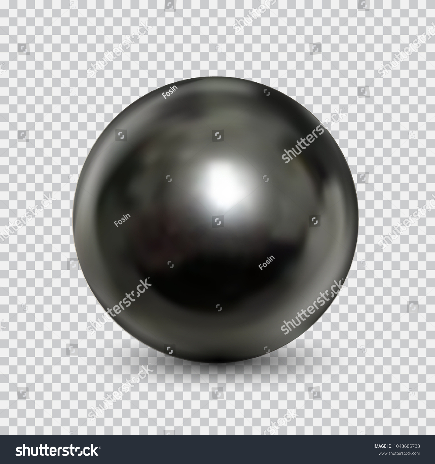 Chrome Metal Ball Realistic Isolated On Stock Vector HD (Royalty ...
