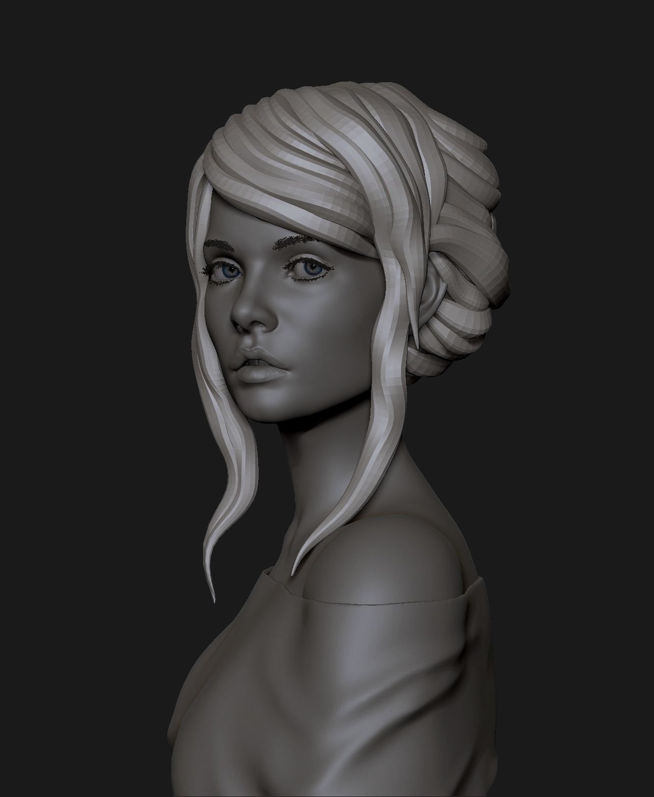 portrait of a cute girl 3D | CGTrader