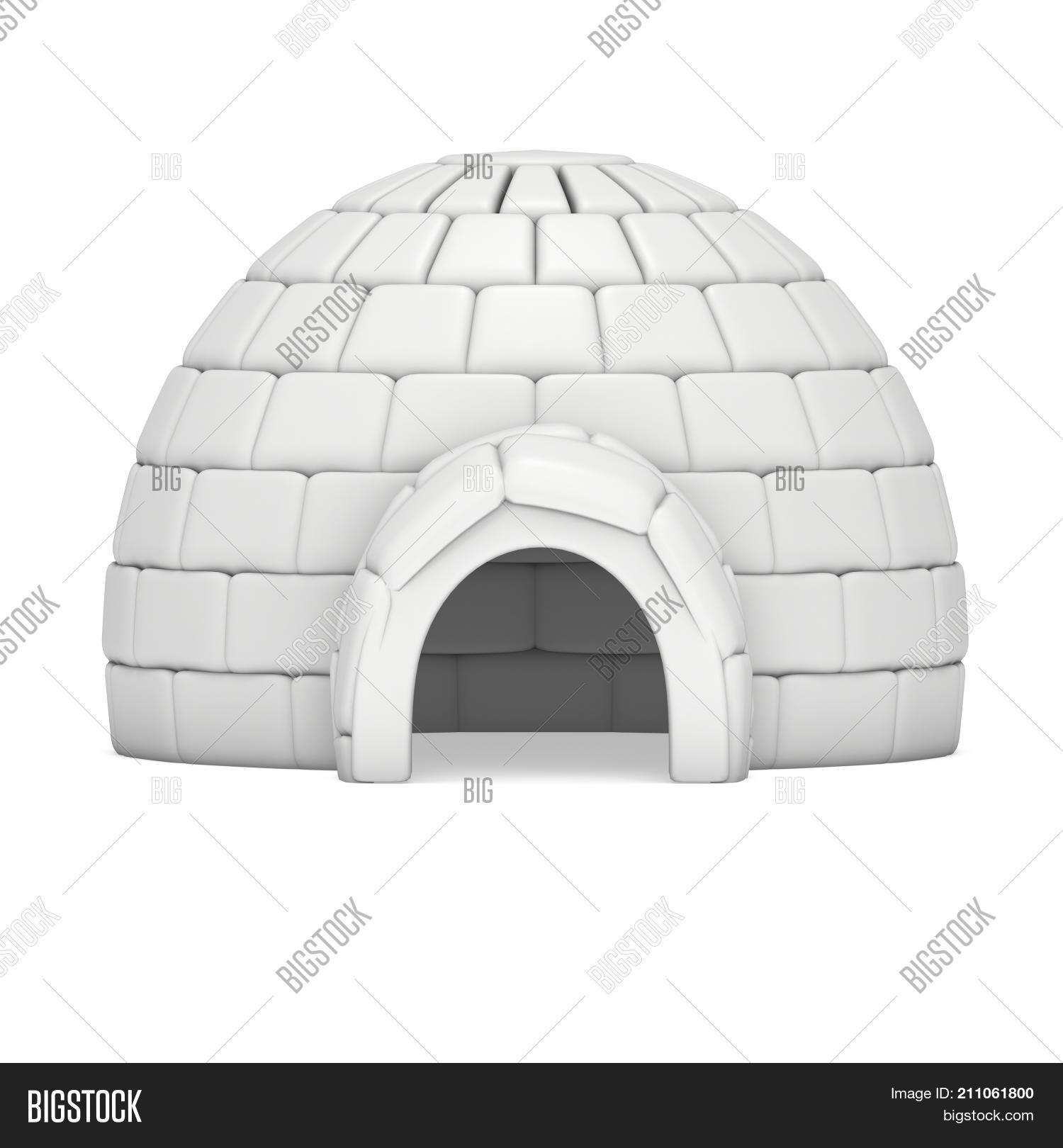 Igloo Icehouse Isolated On White Image & Photo | Bigstock
