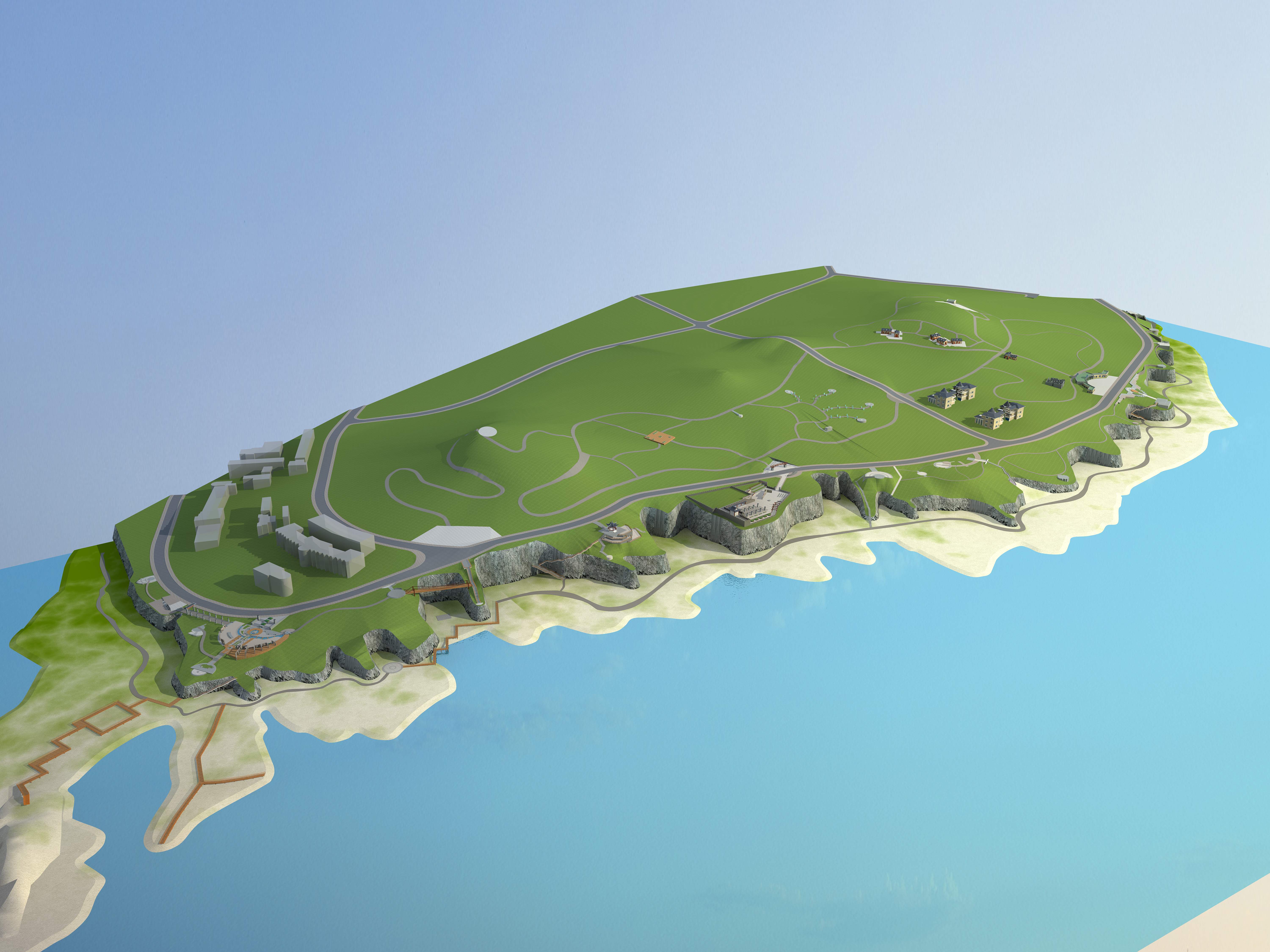 Exquisite Island Infrastructure 3D model | CGTrader