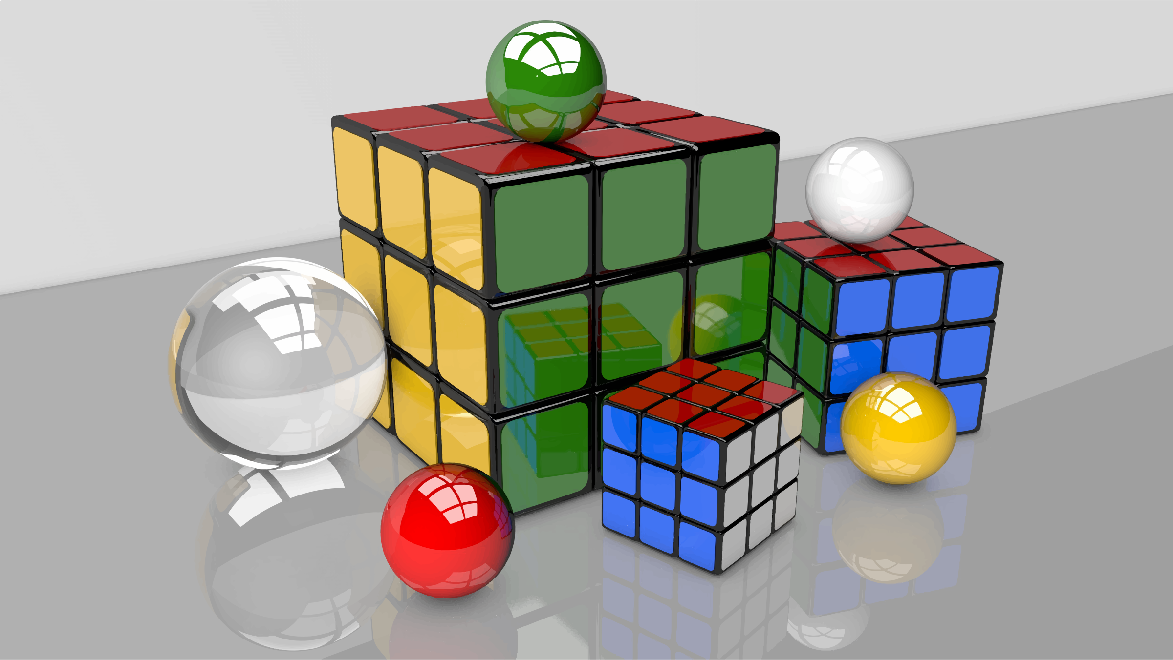 3D Rendered Puzzle Cubes And Spheres Icons PNG - Free PNG and Icons ...