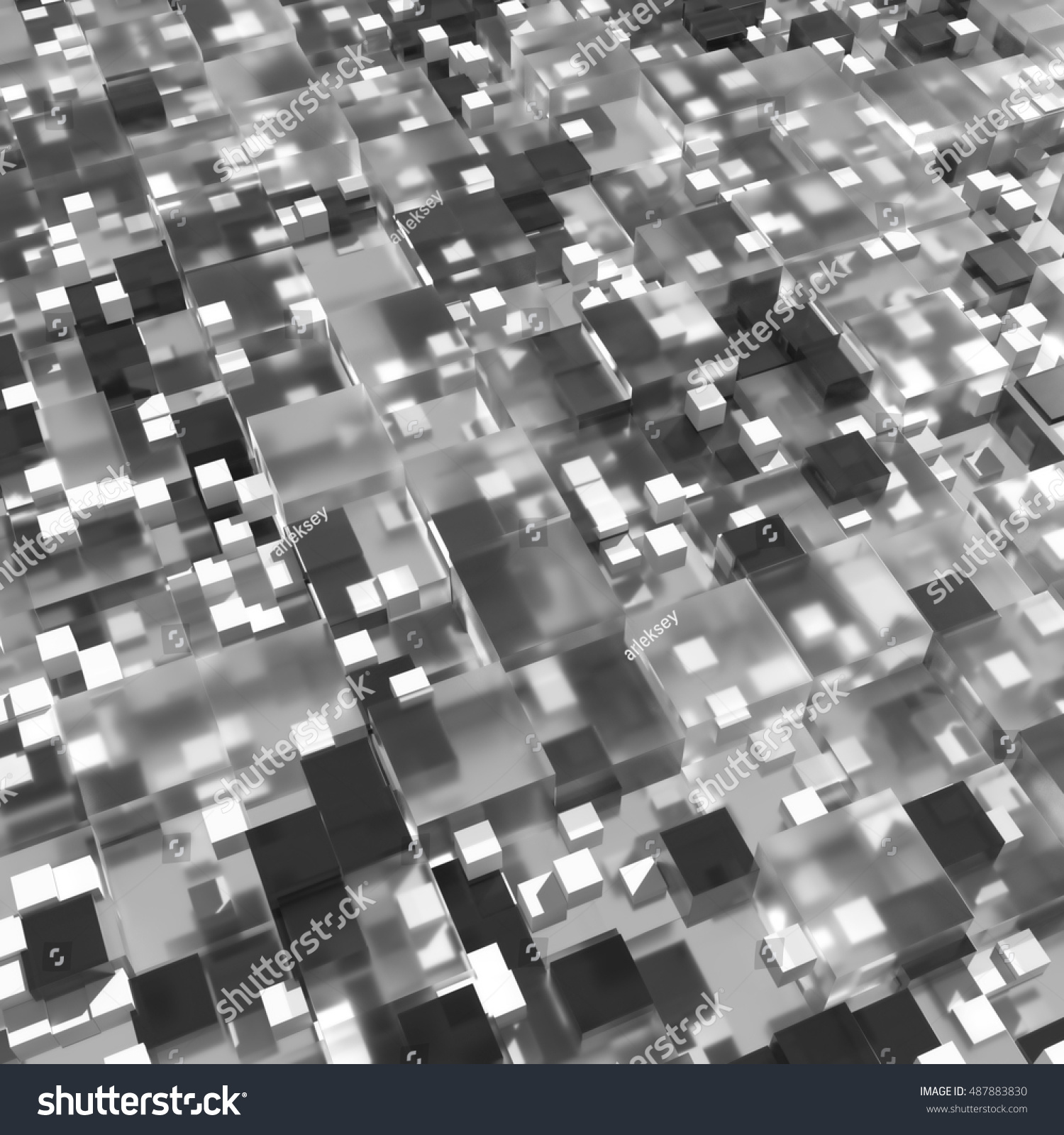 Abstract Geometry Background 3d Rendered Cubes Stock Illustration ...