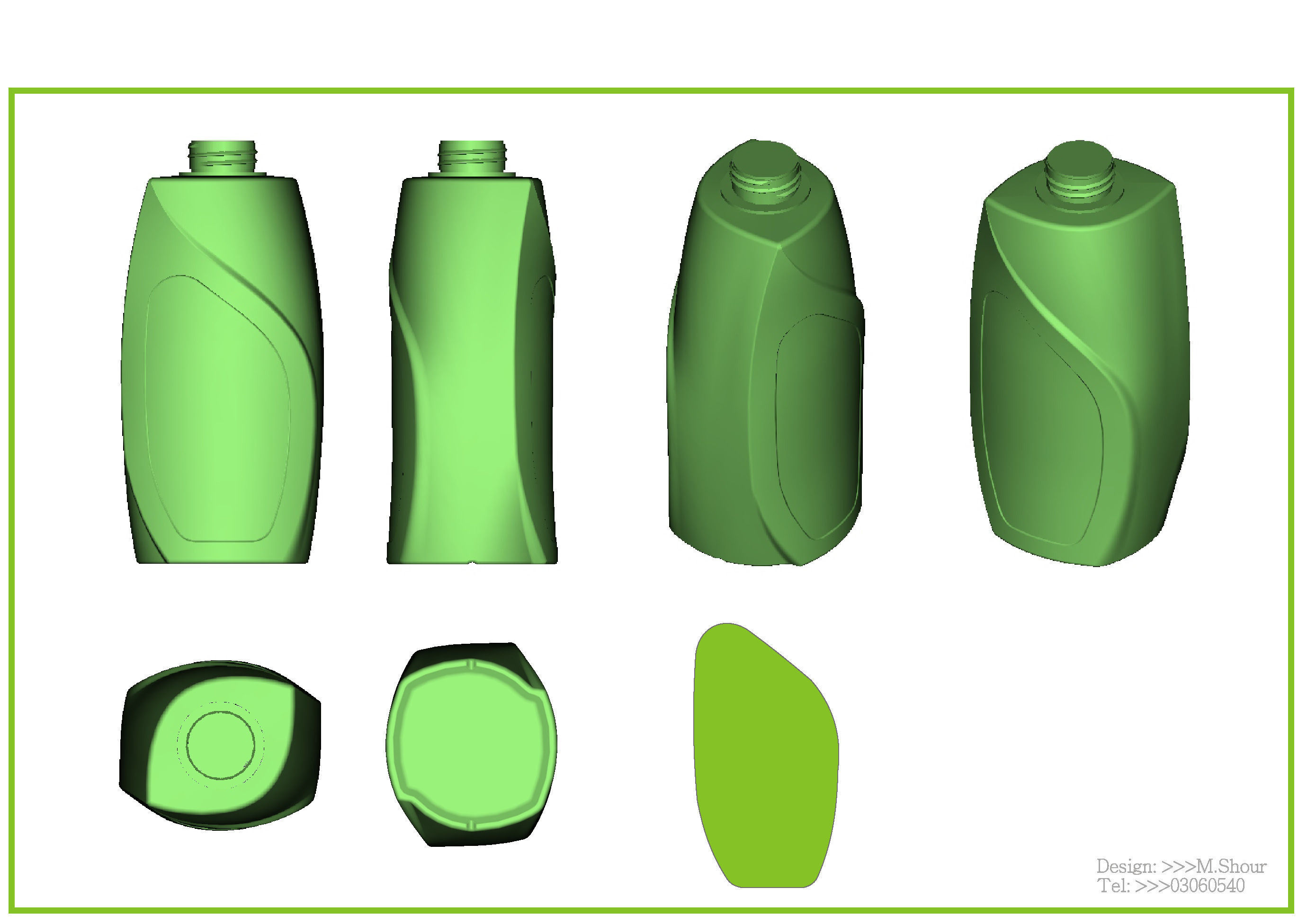 Shampoo bottle 700ml 3D | CGTrader