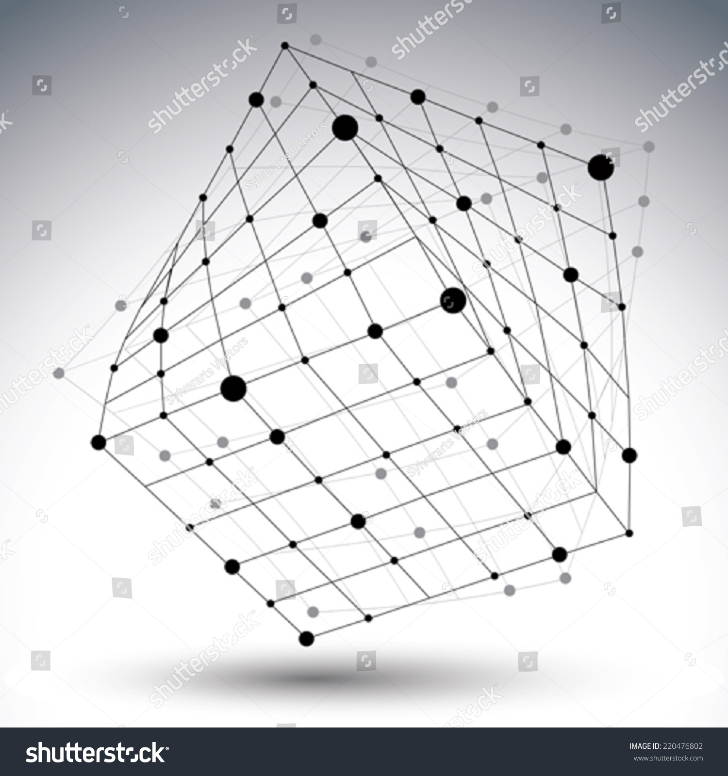 Abstract 3d Structure Polygonal Vector Network Stock Vector HD ...