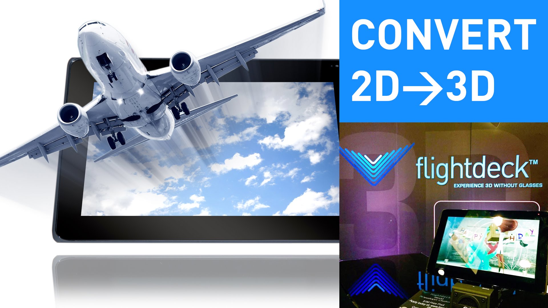 Freevi Flightdeck - A tablet that converts 2D videos to 3D ...