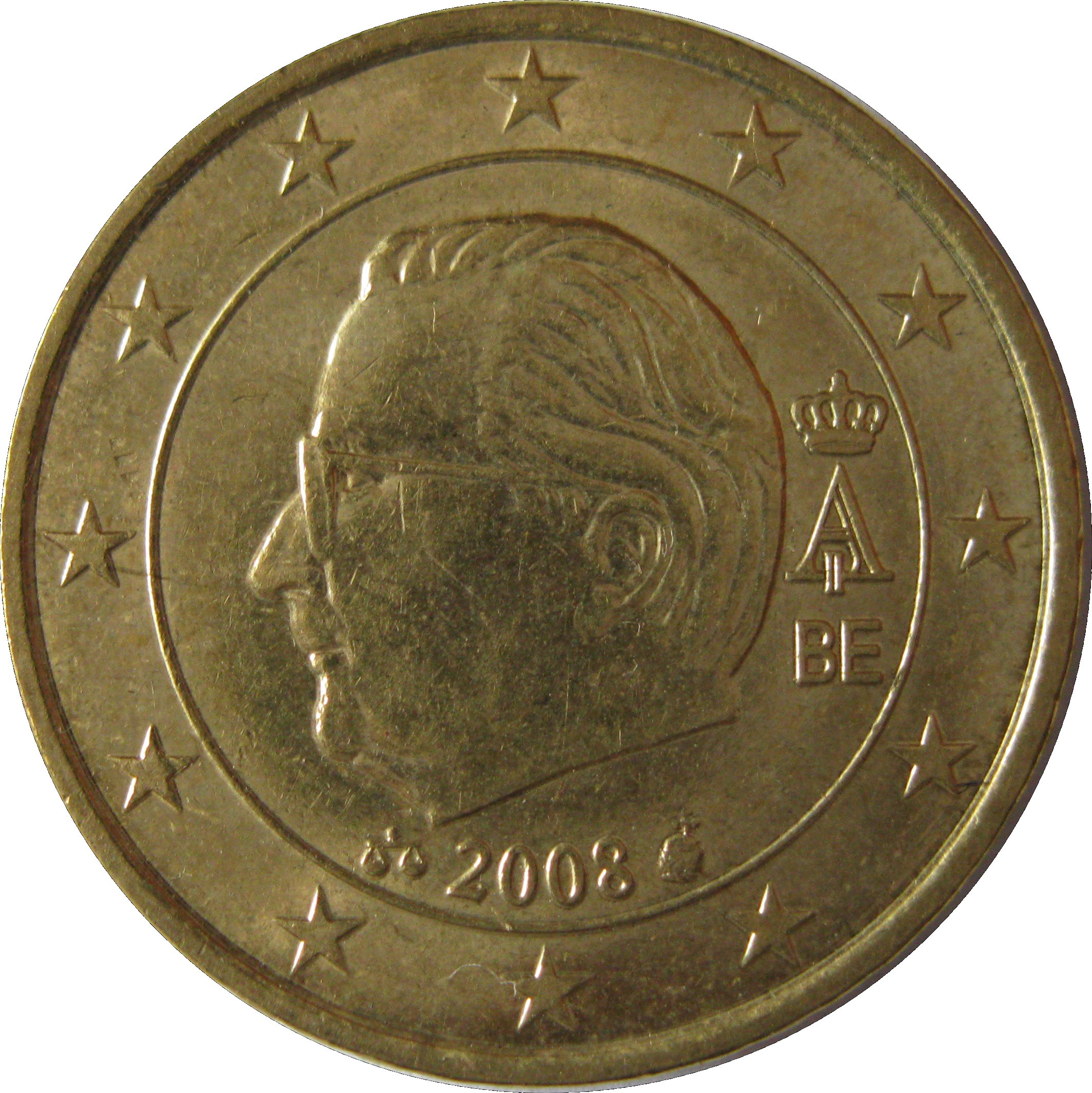 50 Euro Cent - Albert II (2nd map, 2nd type, 2nd portrait) - Belgium ...