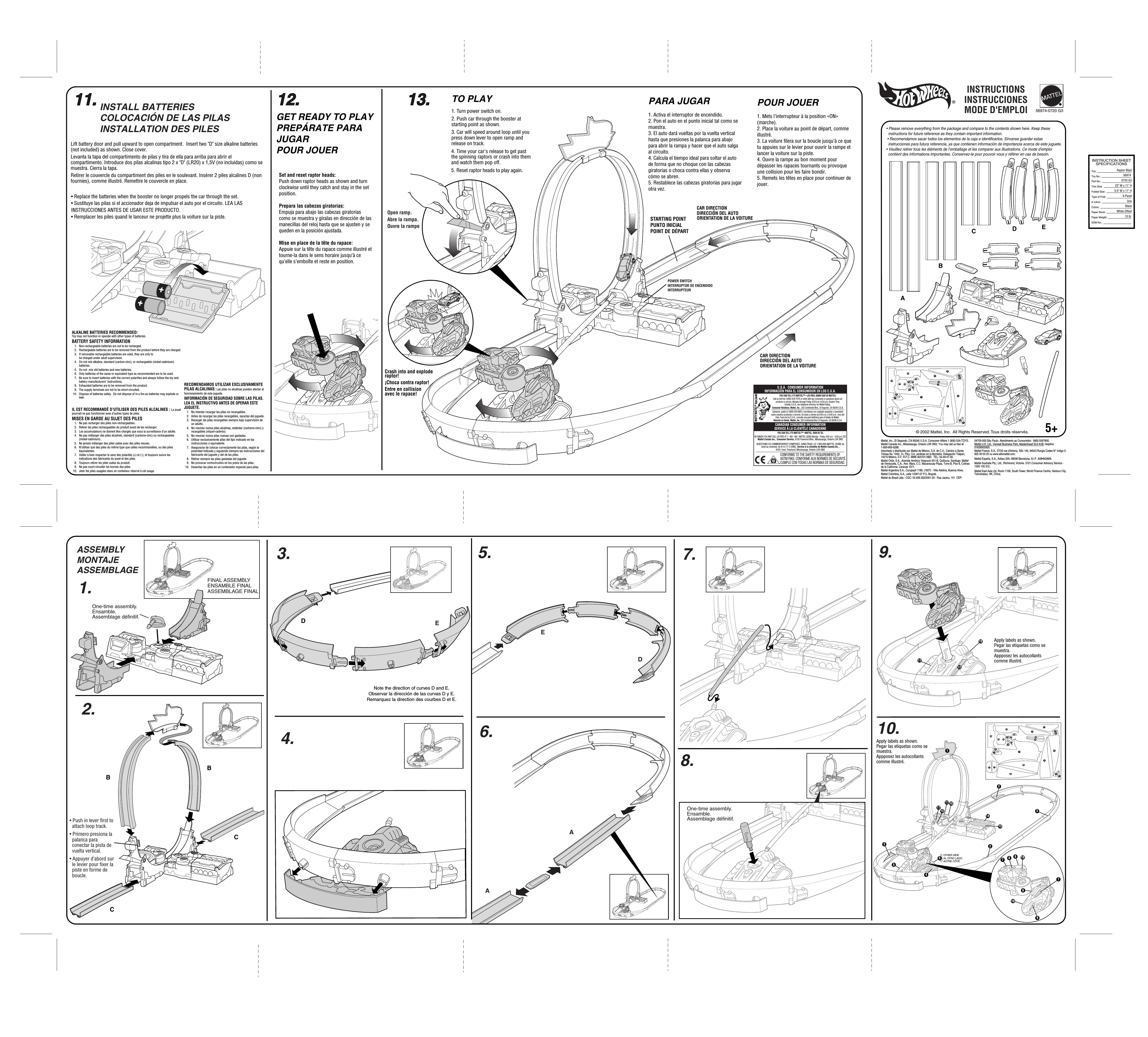 Download Fisher-Price 56974 Instruction Sheet for Free - ManualAgent