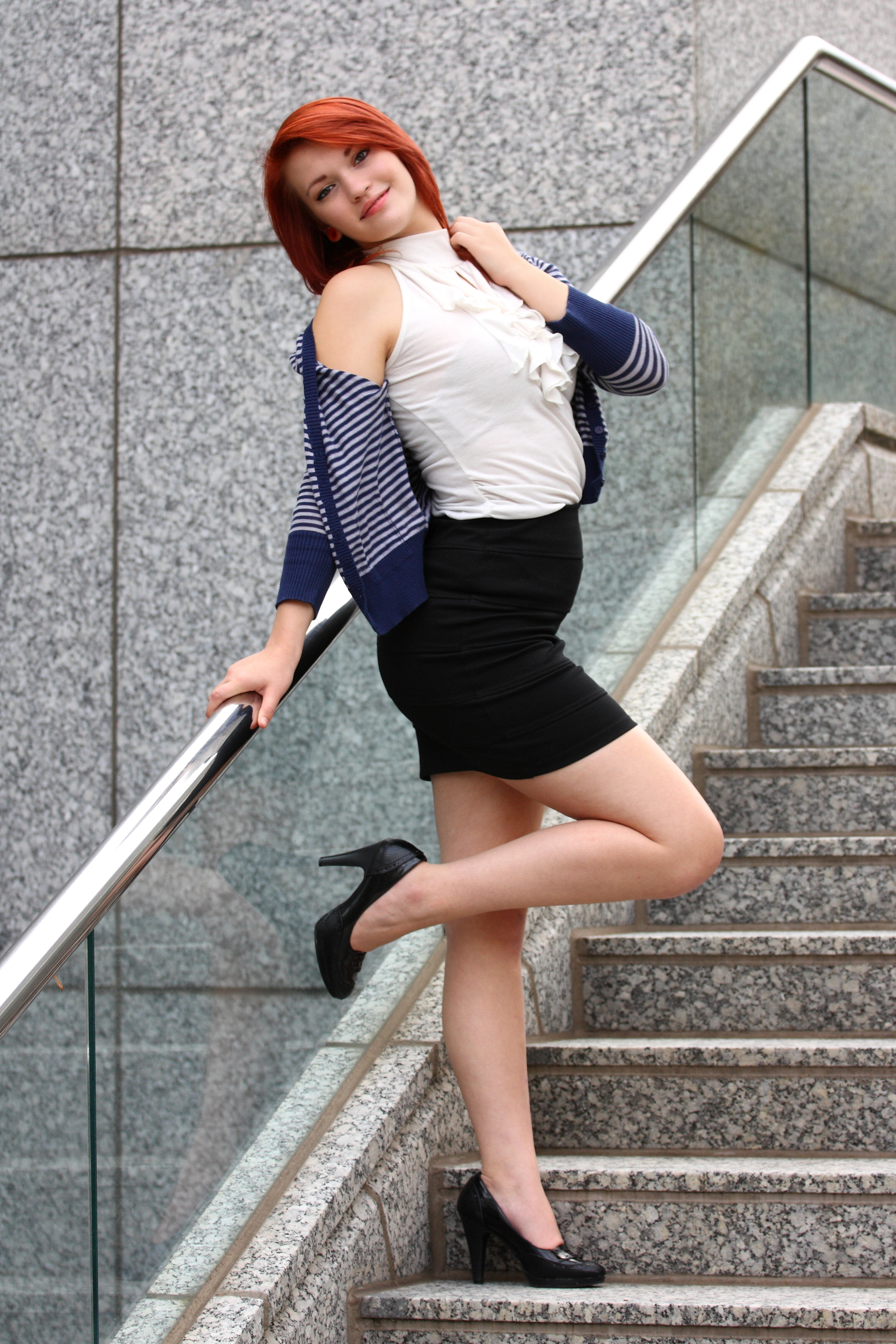 A beautiful woman in business attire photo