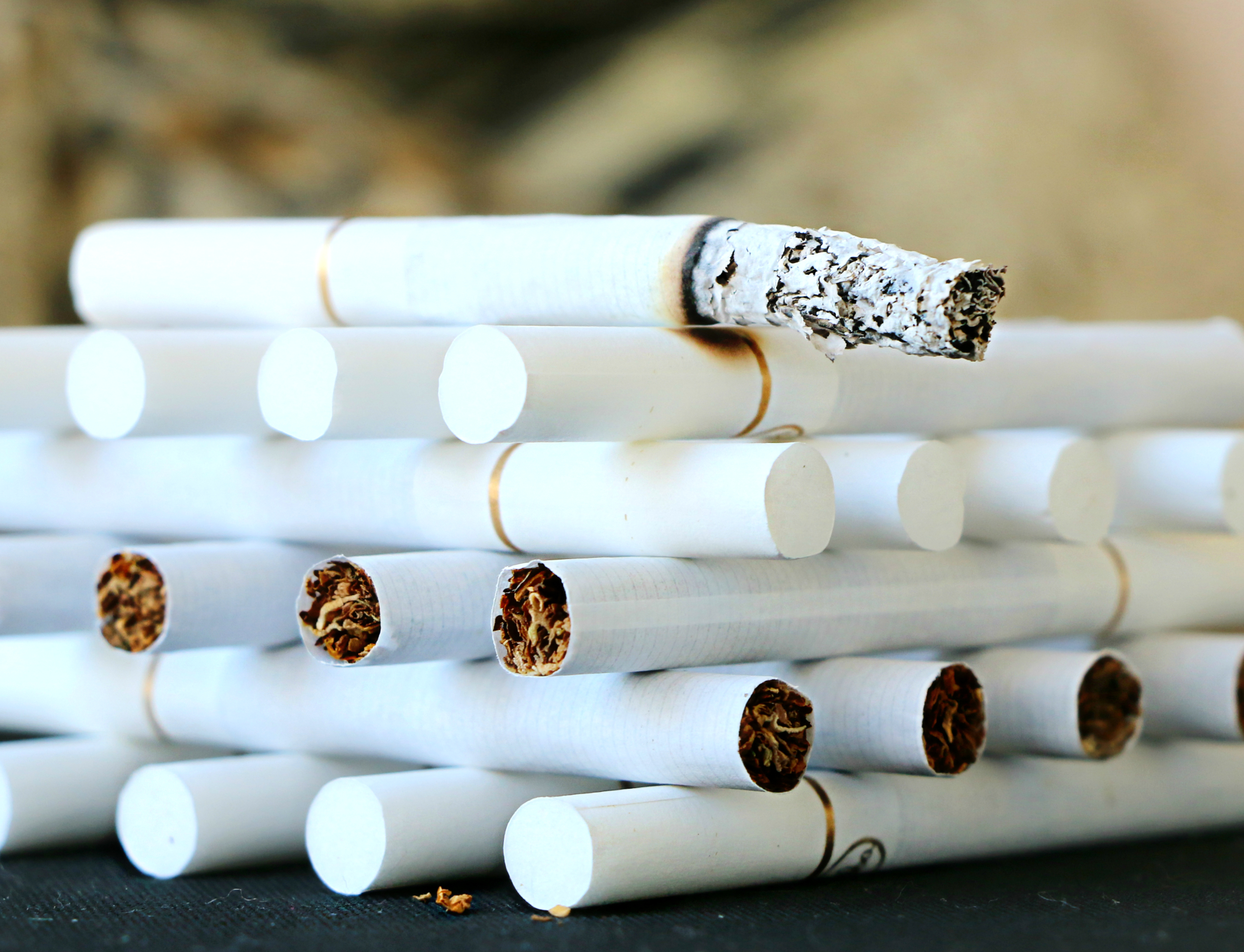 A bonfire of cigarettes photo