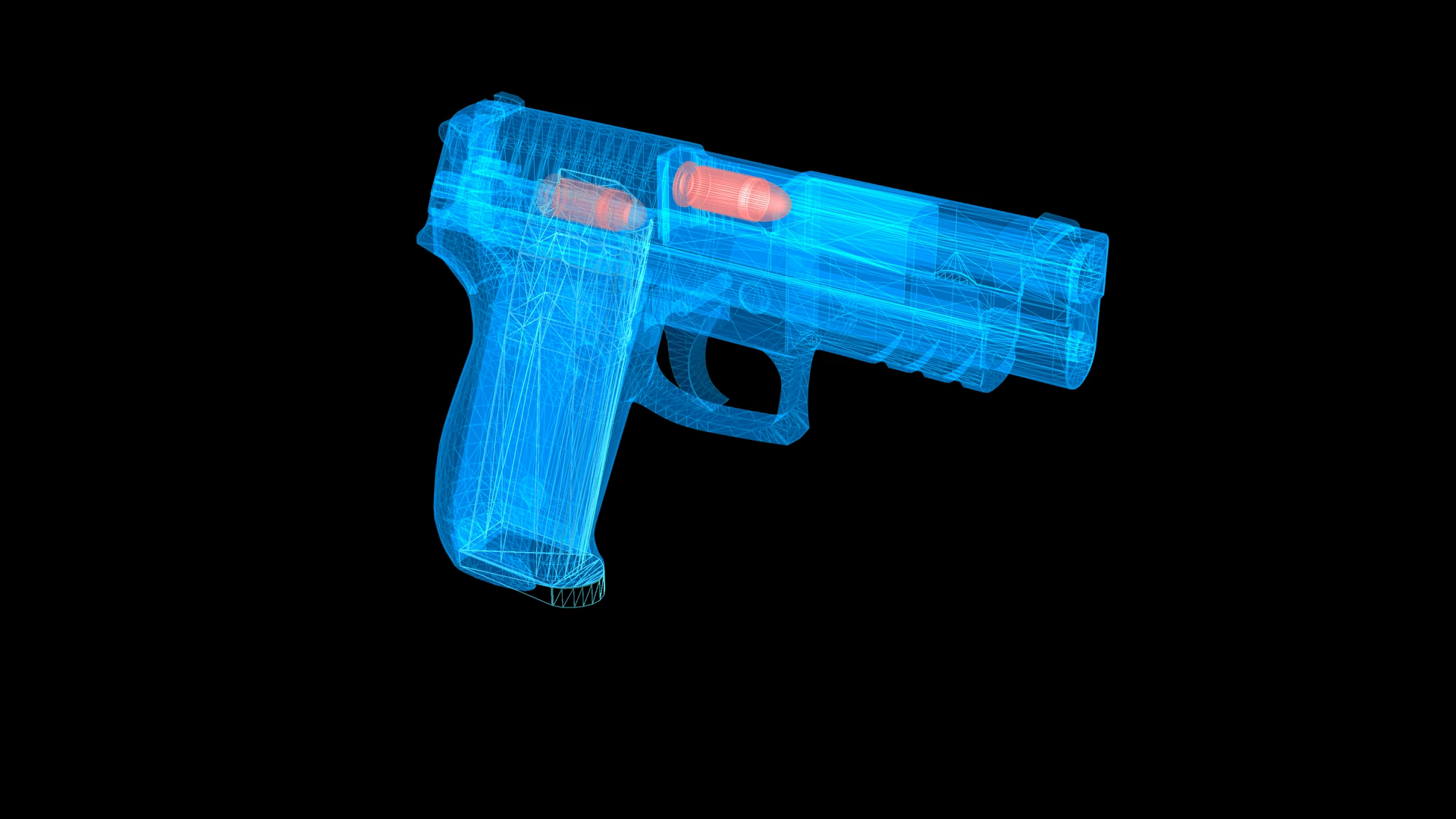 hologram shot gun with a bullet flying out Motion Background ...