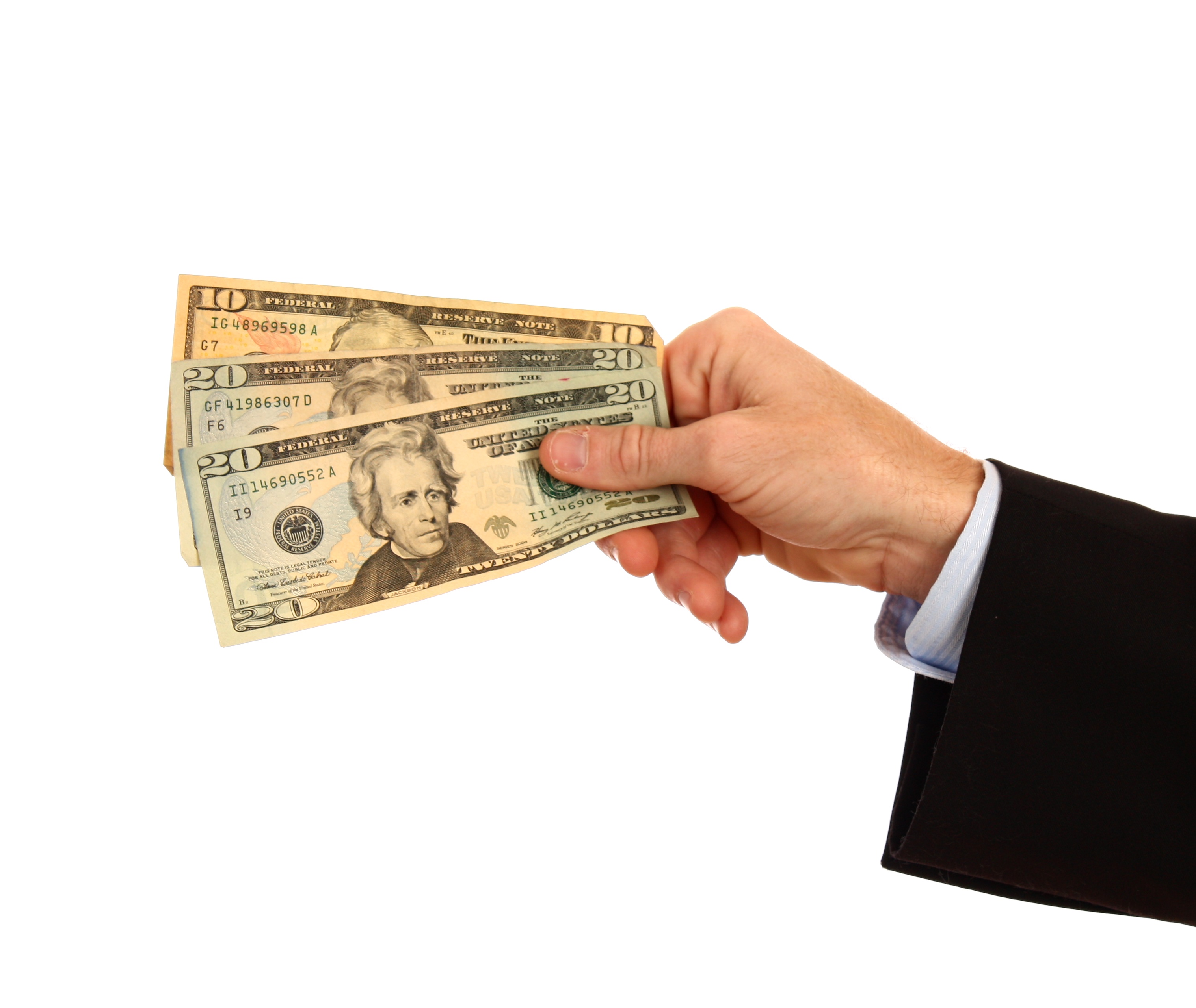 A Hand Holding Money, Bills, Business, Cash, Clothing, HQ Photo