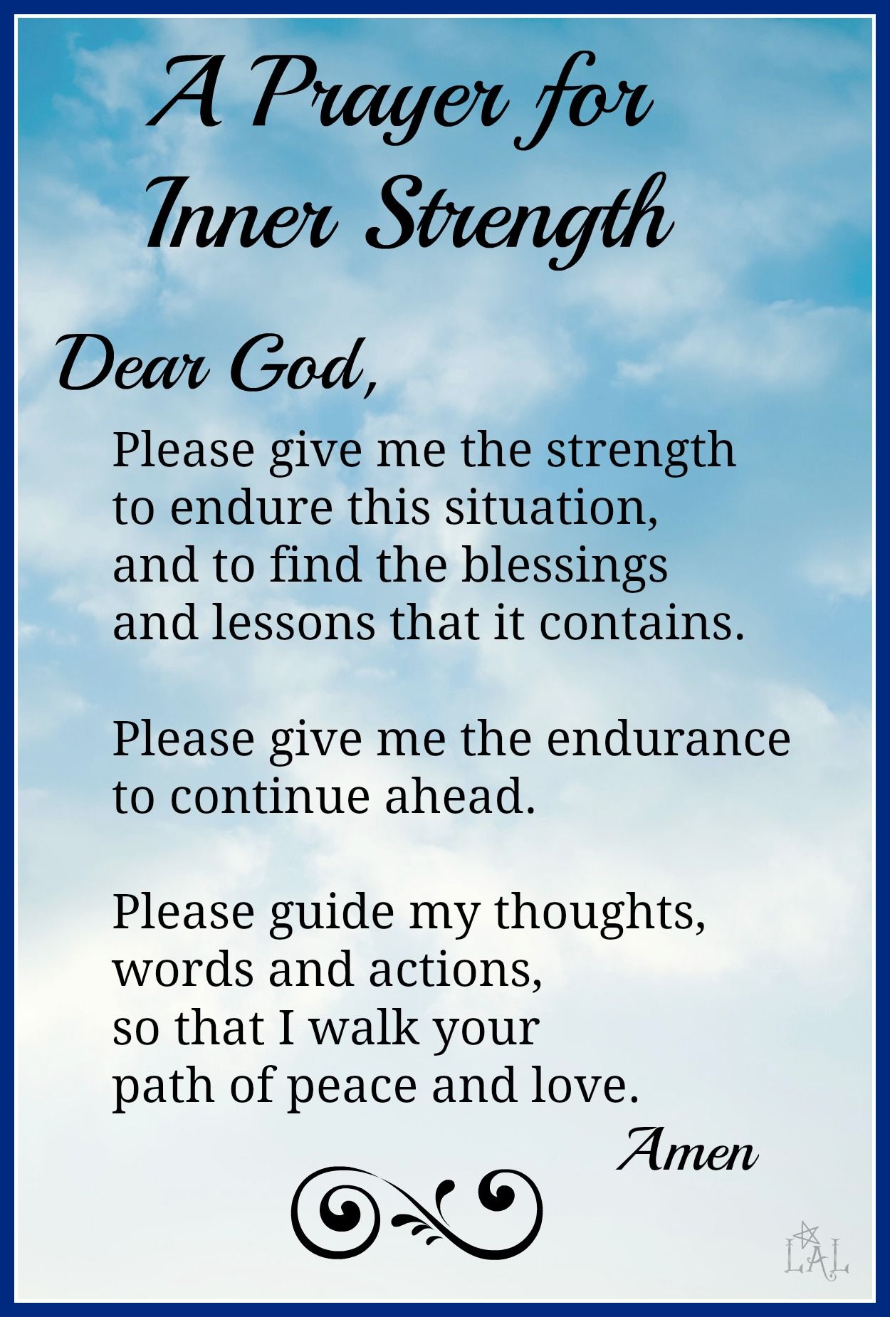Prayer for Inner Strength | Strength quotes, Strength and Blessings