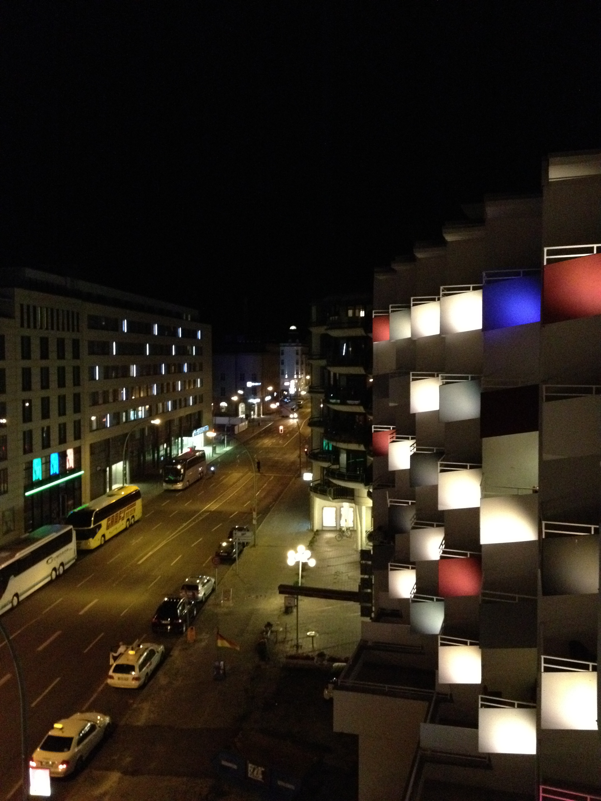 A street in Berlin, Berlin, Buildings, Cars, Night, HQ Photo