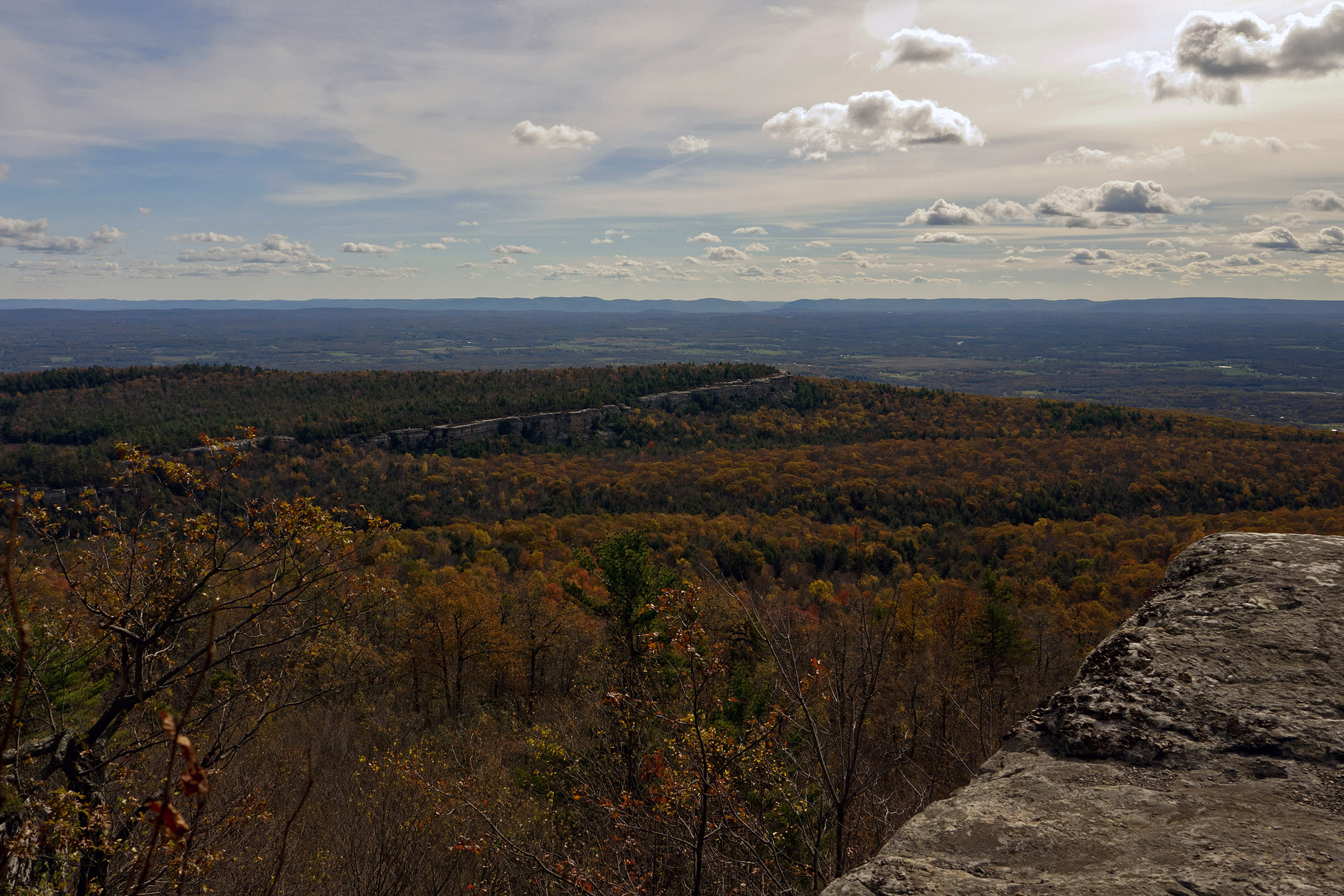 A view from a cliff at minnewaska state park photo