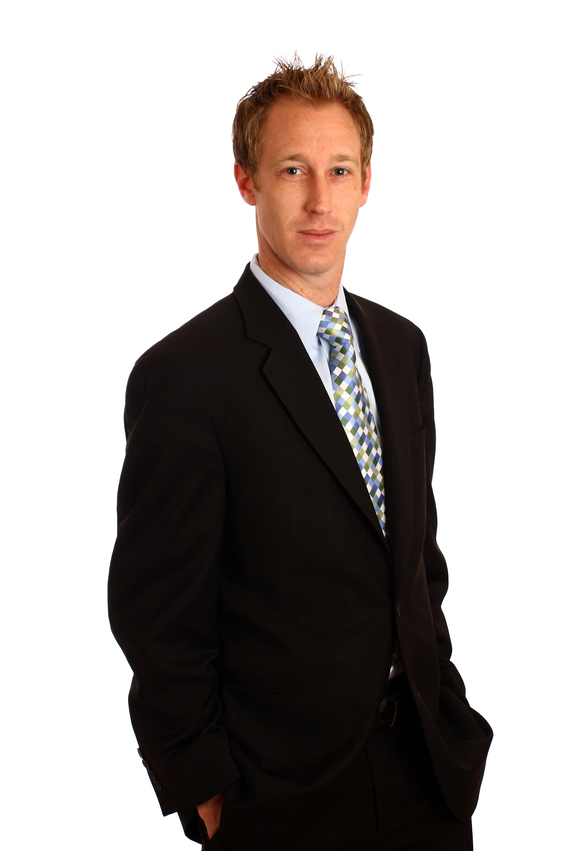 A young businessman in a suit photo