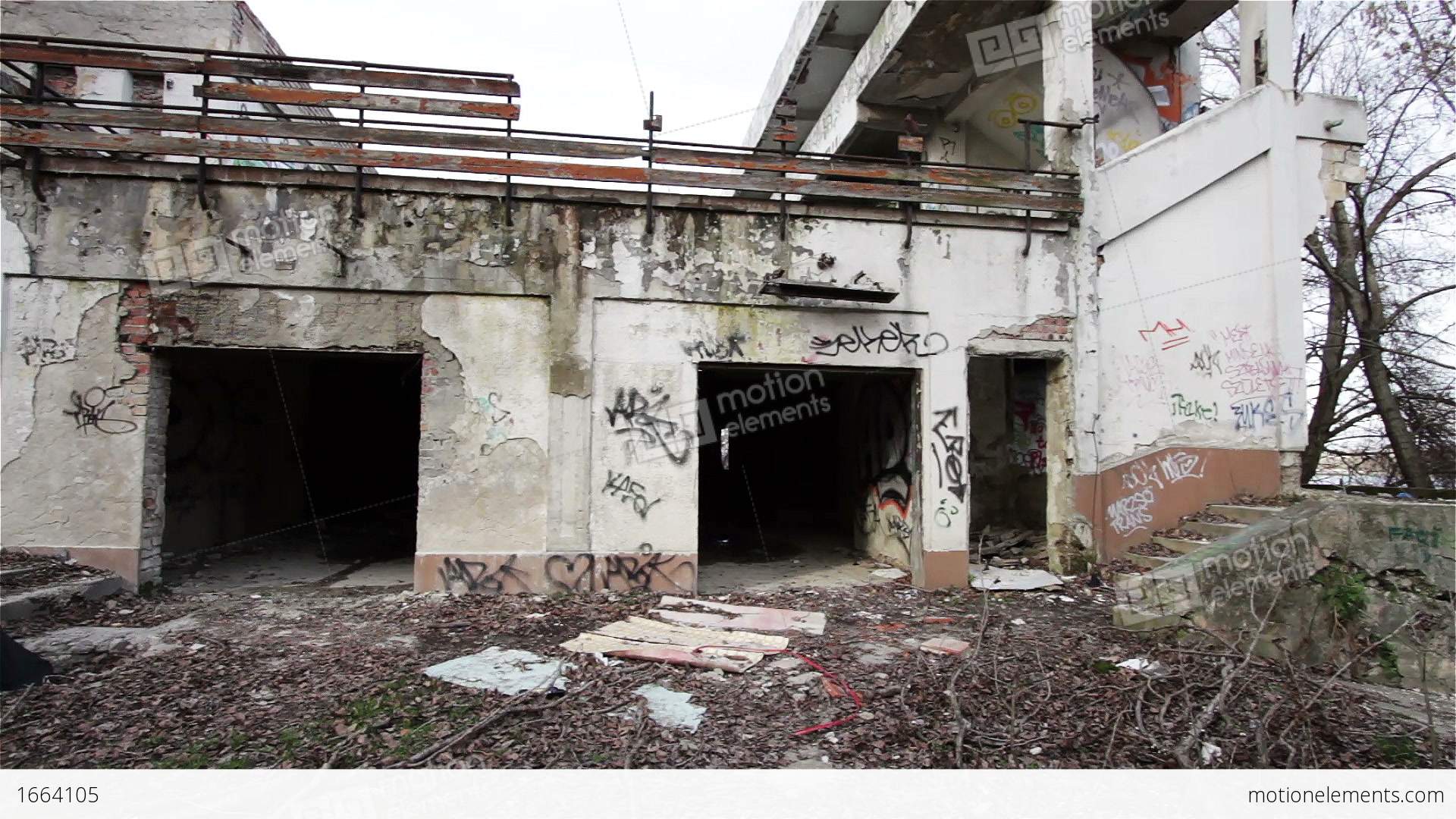 Scary Abandoned Building 3 Stock video footage | 1664105