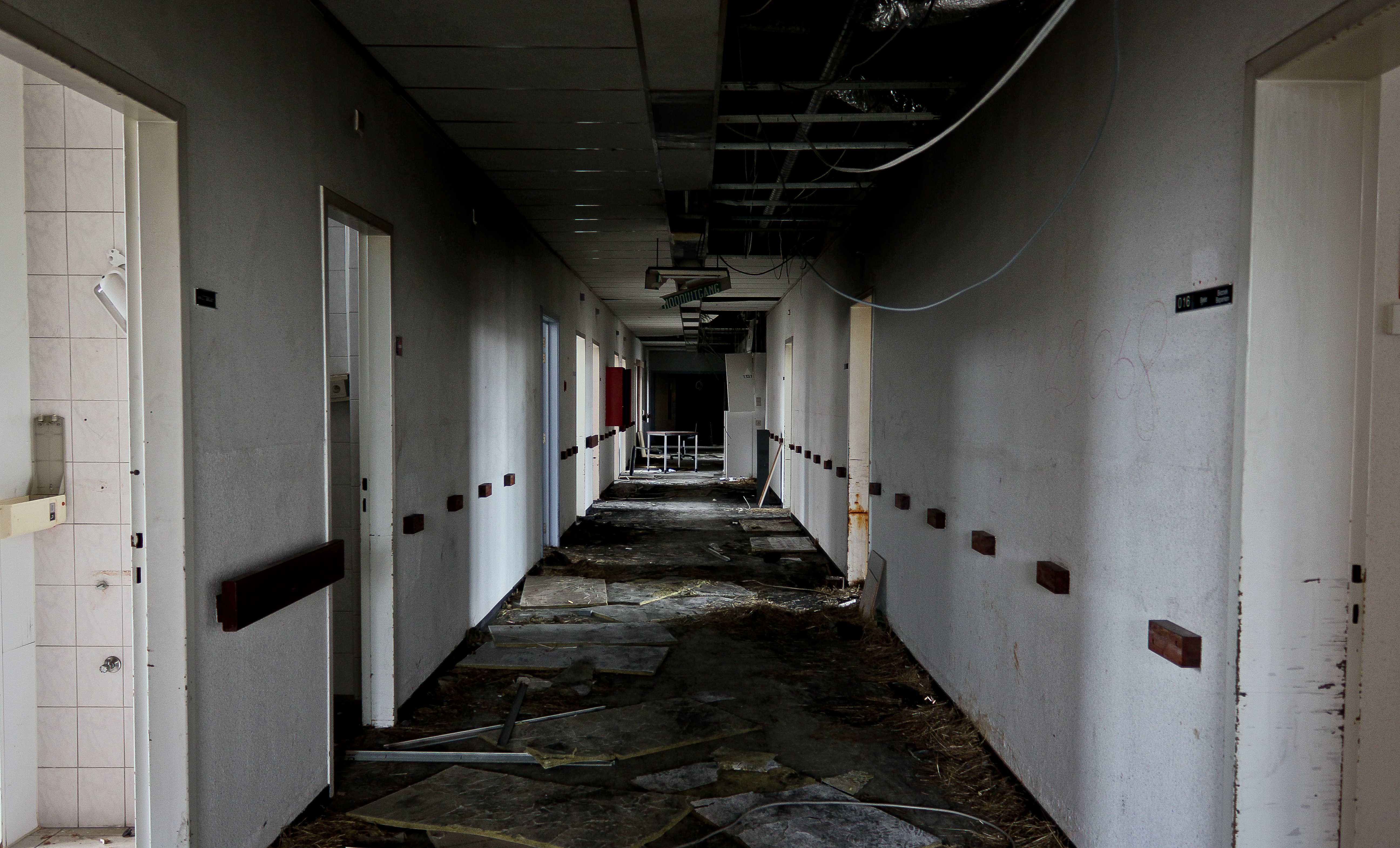 Abandoned Hospital Long Hallway by Sylerr on DeviantArt