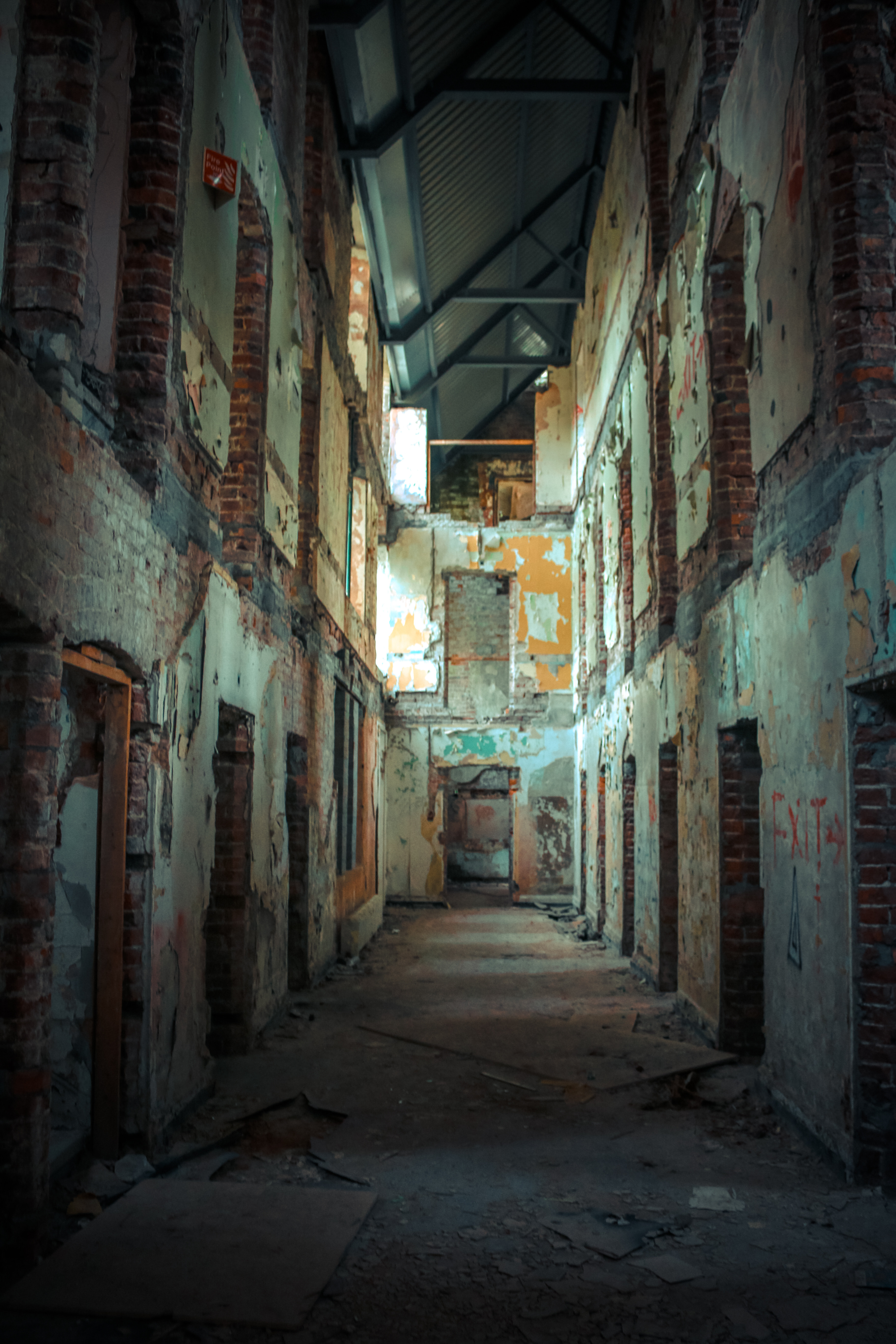 Abandoned hallway in Denbigh mental asylum, North Wales - Album on Imgur