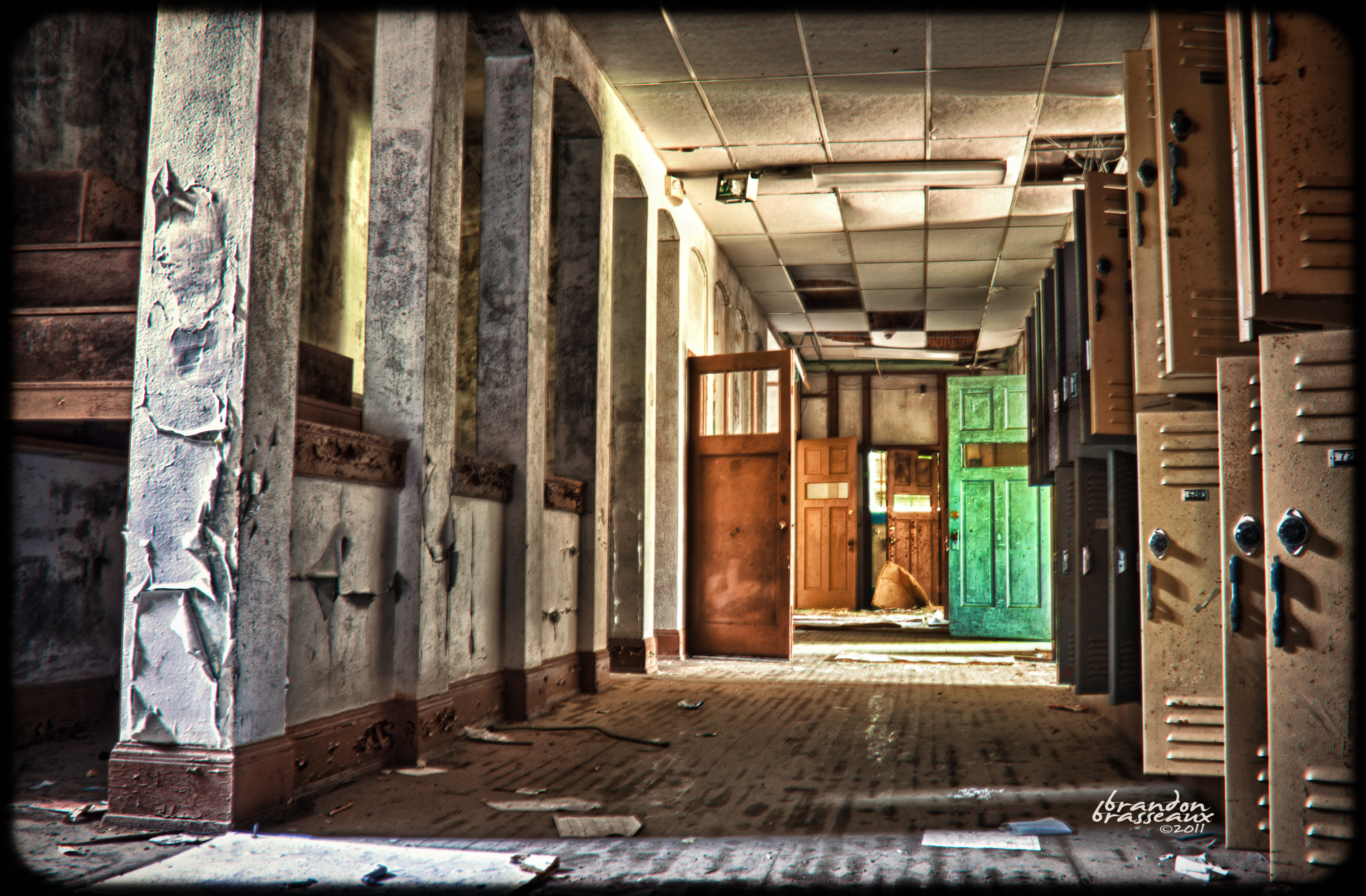 Abandoned hallway photo