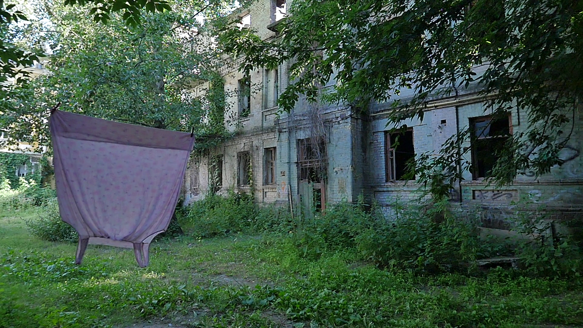 Clothes Getting Dry by Abandoned Buildings Sad Picture Old House ...