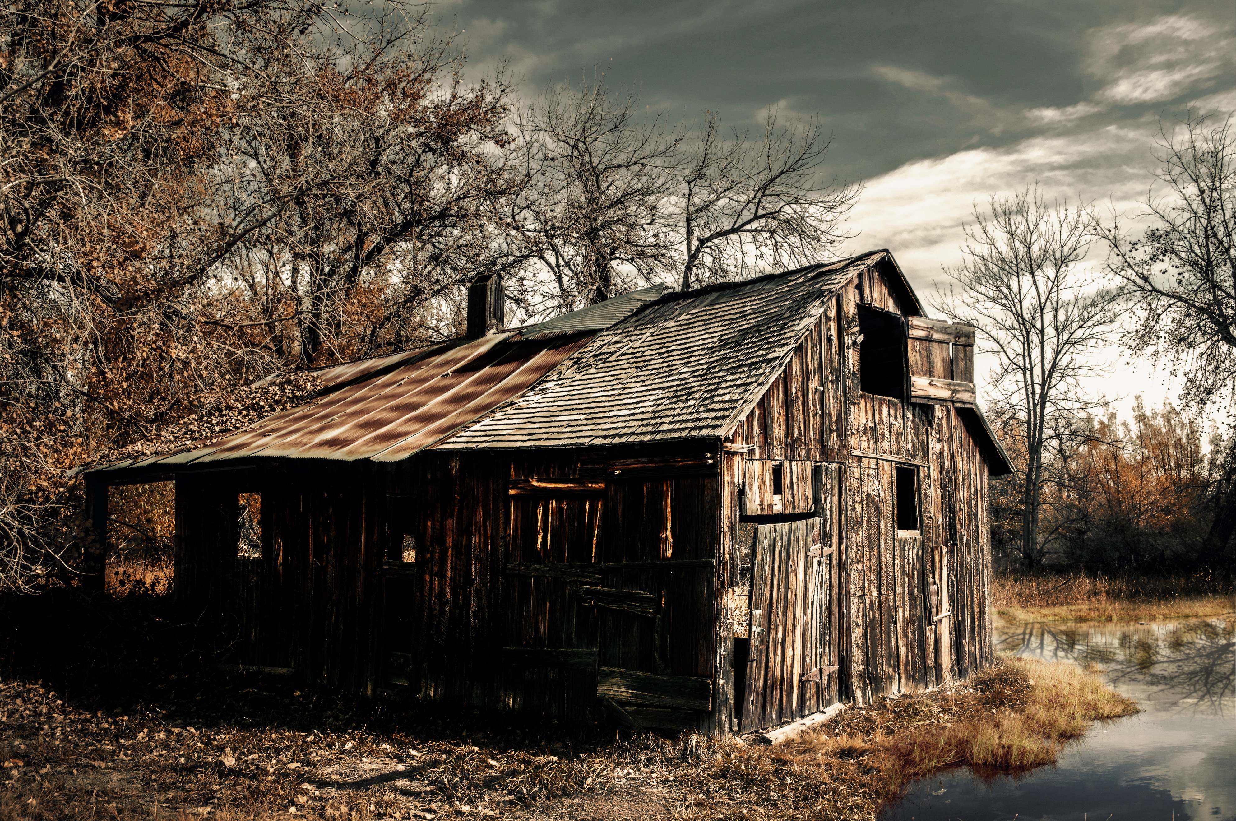 Free Images : landscape, tree, nature, winter, wood, house, building ...