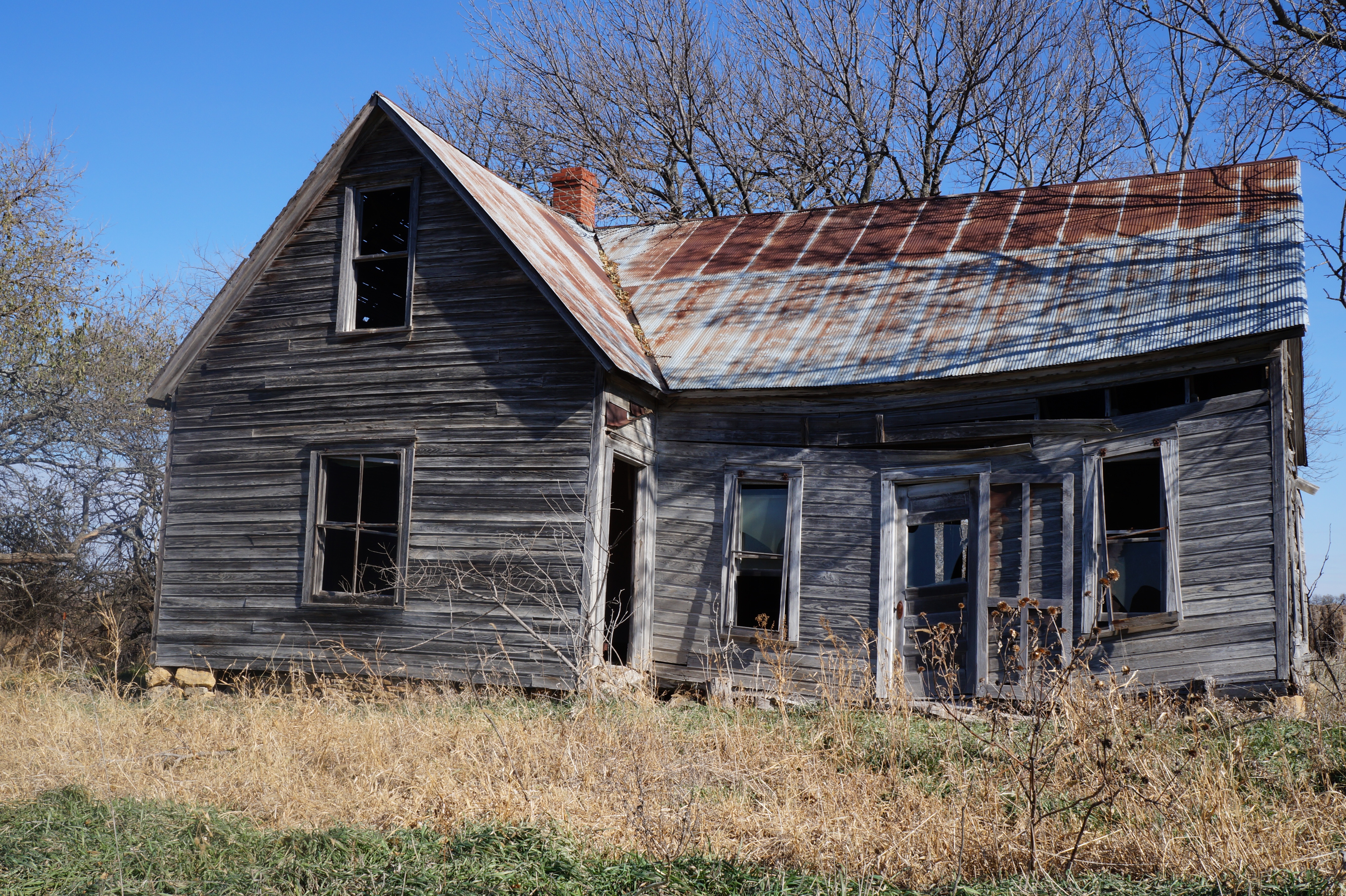 Abandoned wooden shack photo