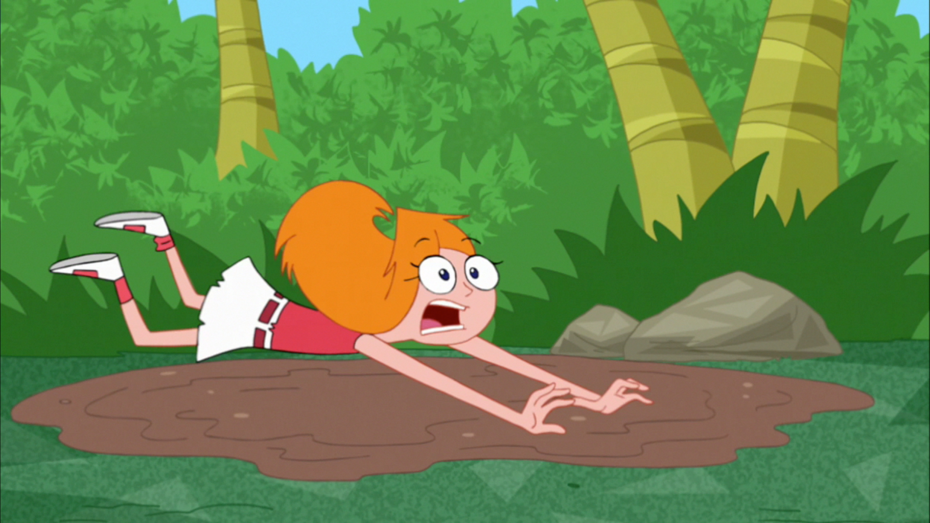 Image - Candace is about to fall in a puddle of mud.jpg | Phineas ...