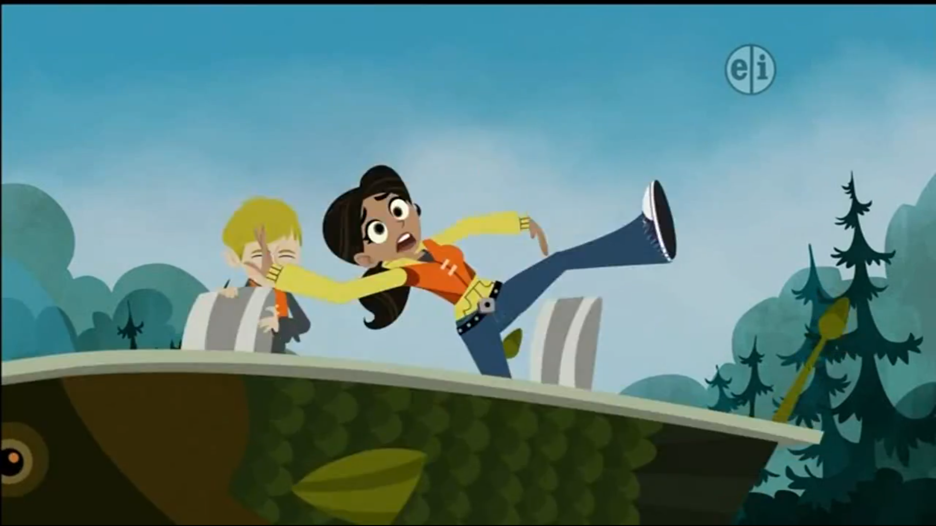 Image - Aviva about to Fall off Boat.png | Wild Kratts Wiki | FANDOM ...