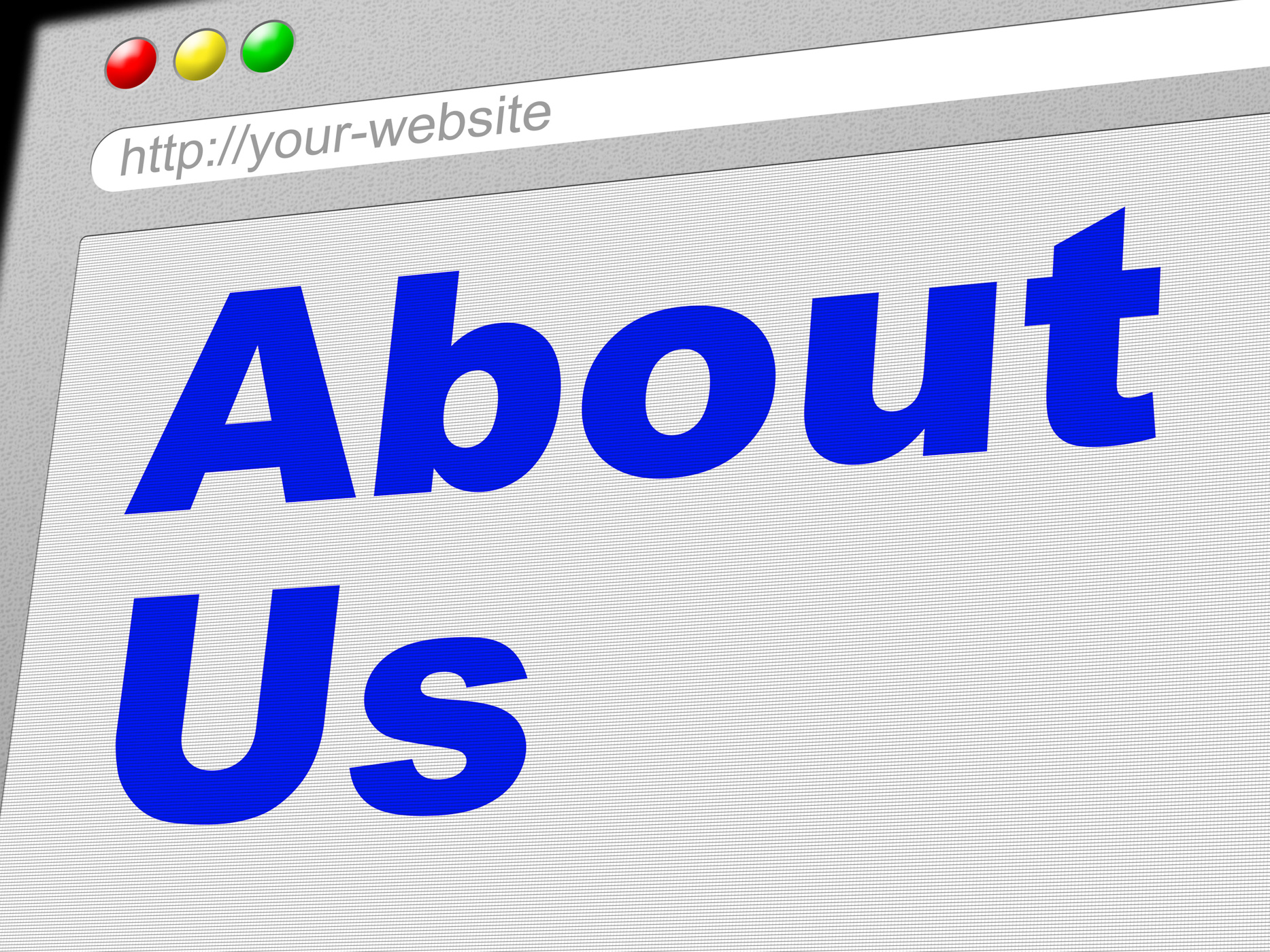 About us indicates world wide web and about-us photo