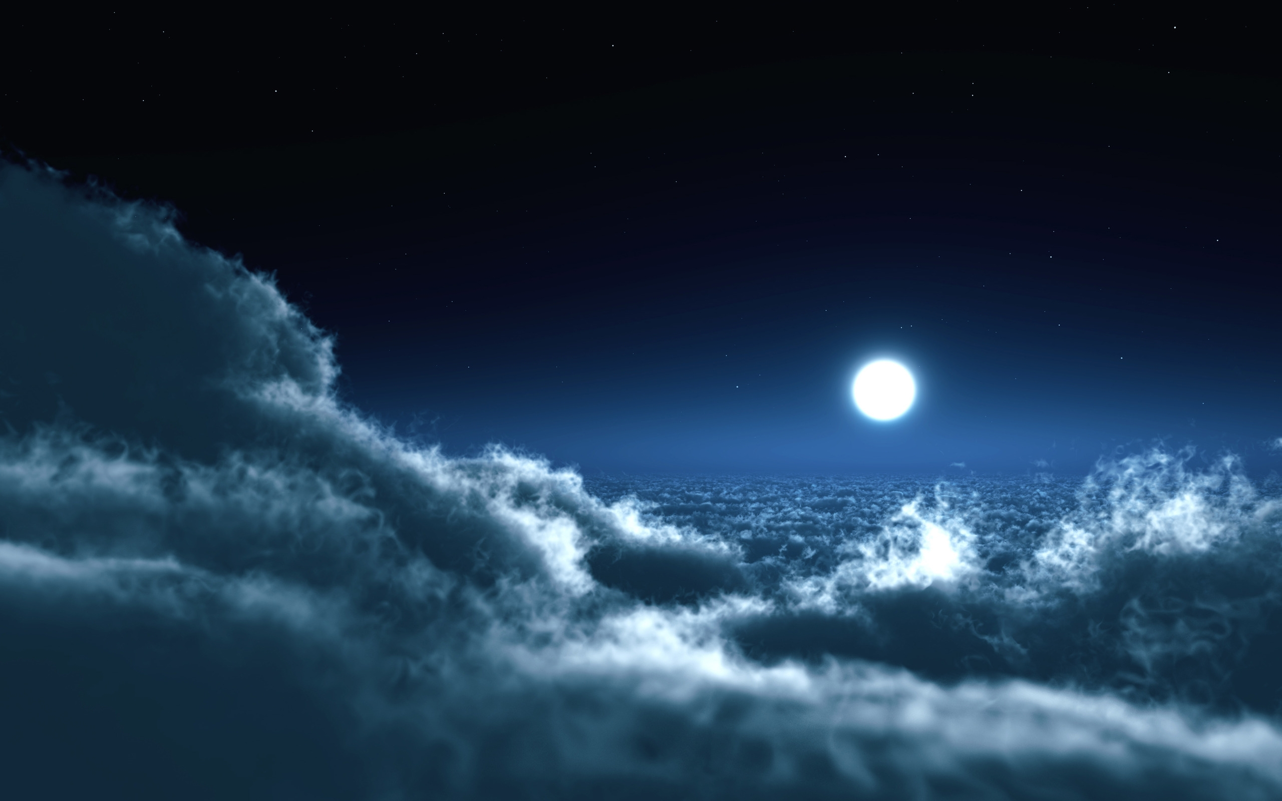 Moon above the clouds Full HD Wallpaper and Background Image ...
