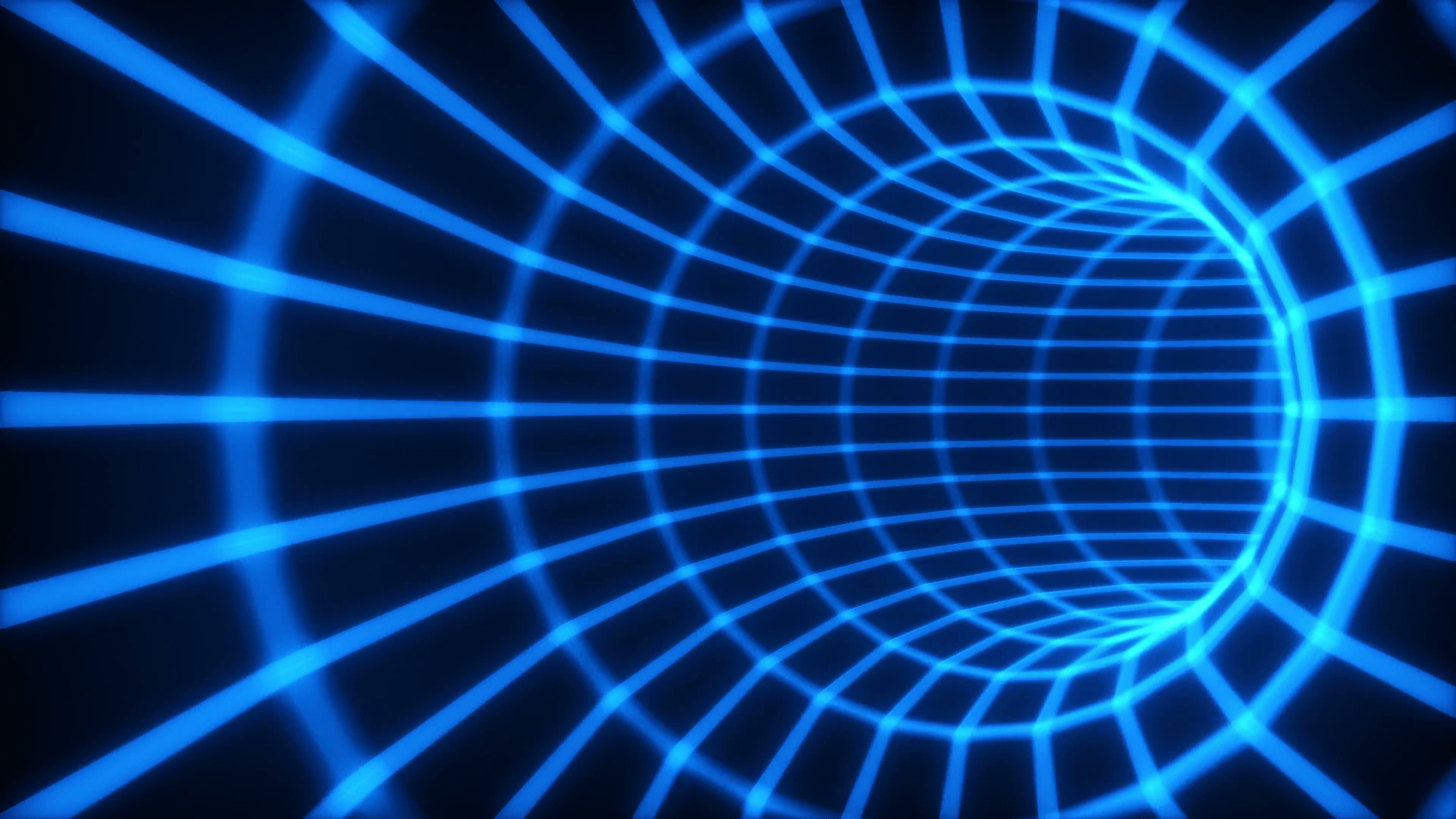 The blue abstract 3d tunnel from a grid. Loop. Motion Background ...