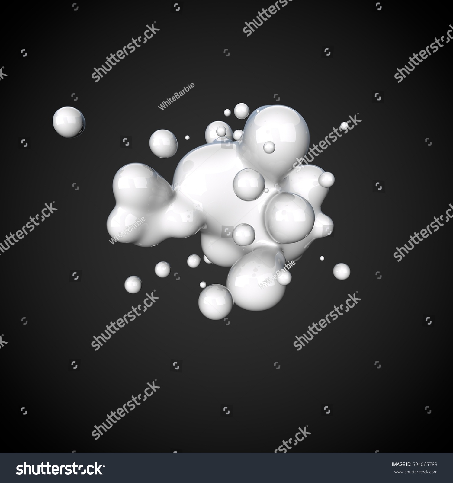 Abstract 3d Render Deformed White Figure Stock Illustration ...