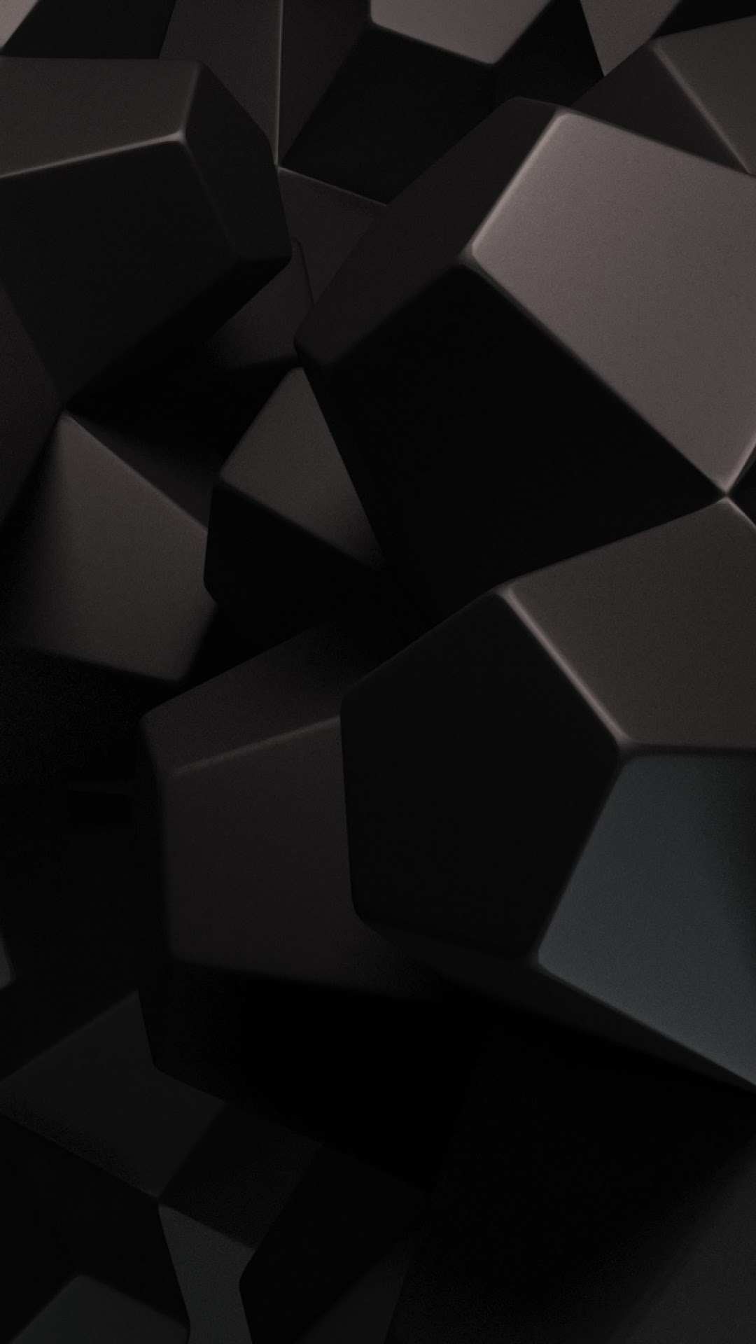 Android Best Wallpapers: Abstract 3D Dark Cubes Render Android Best ...