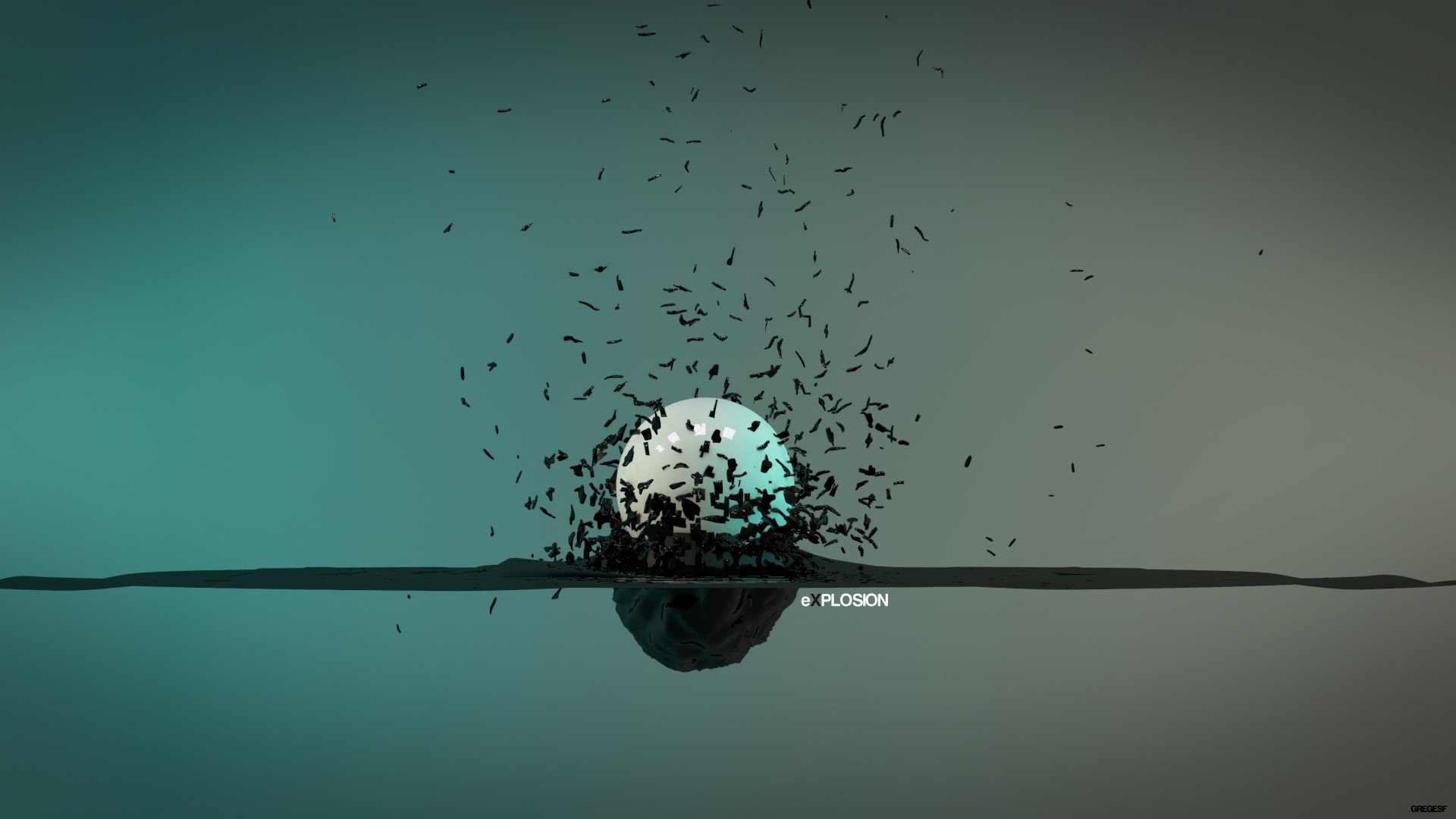 3D Renders Abstract Black Exploit Explosion Explosions Minimalistic ...