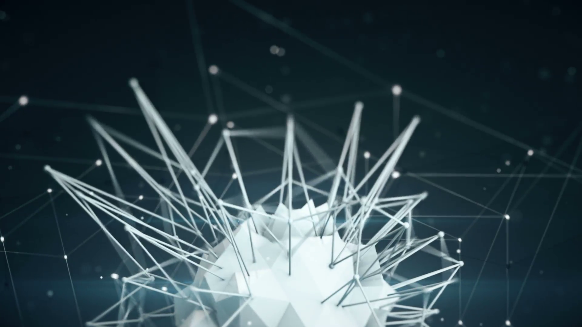 Polygonal network shape. Abstract 3d render animation loop Motion ...