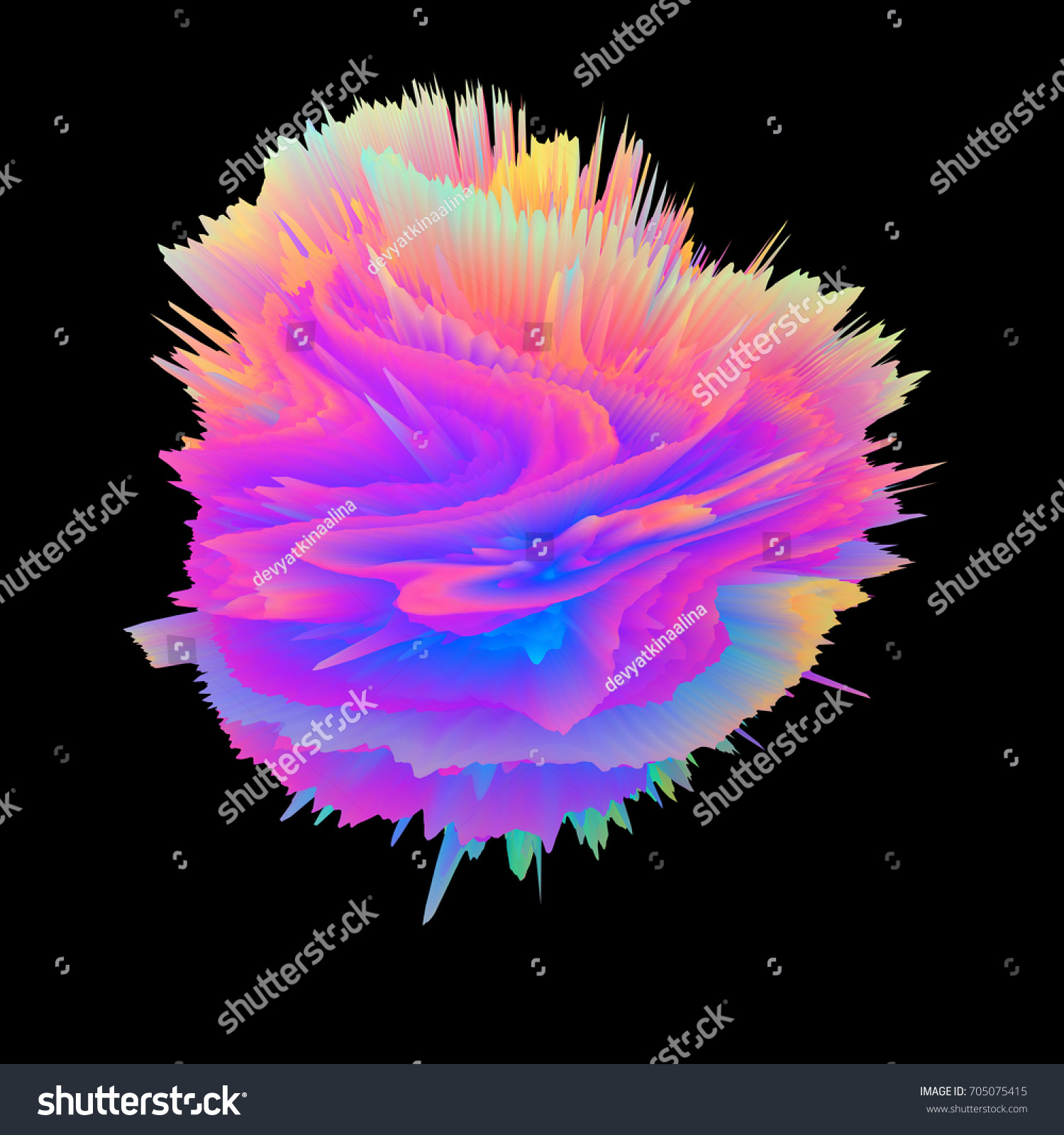 Abstract 3d Rendering Object Extruded Surface Stock Illustration ...