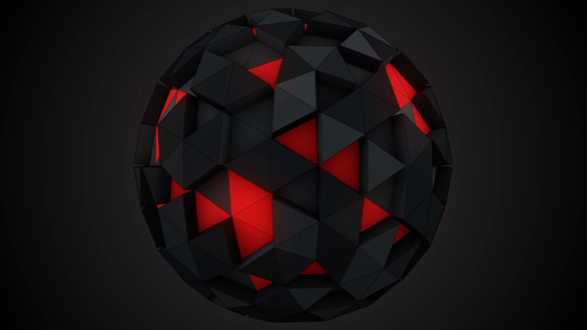 Low poly sphere rotating. Abstract 3d render loop animation 4k UHD ...